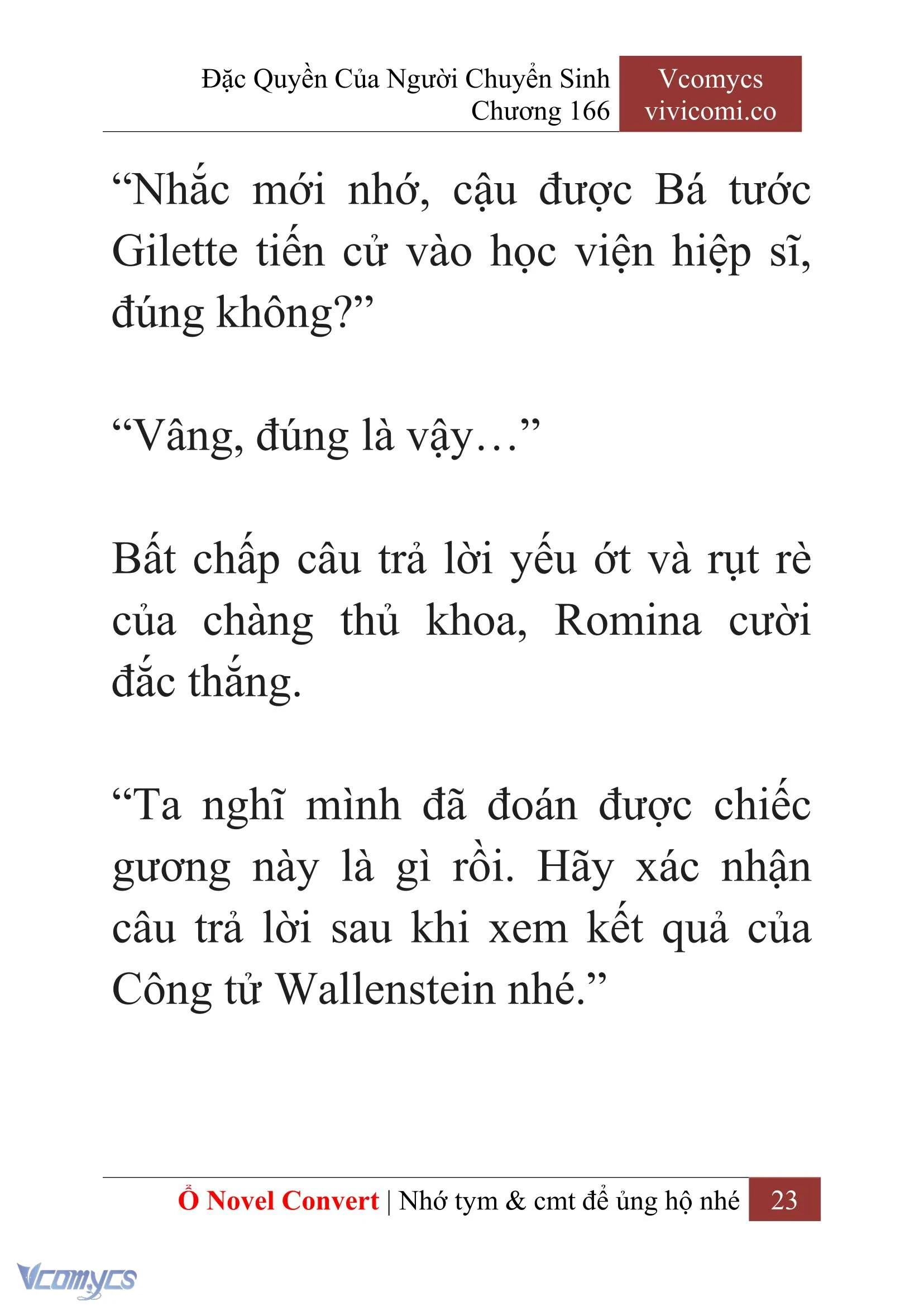 [Novel] Đặc Quyền Của Người Chuyển Sinh Chapter  166 - 26