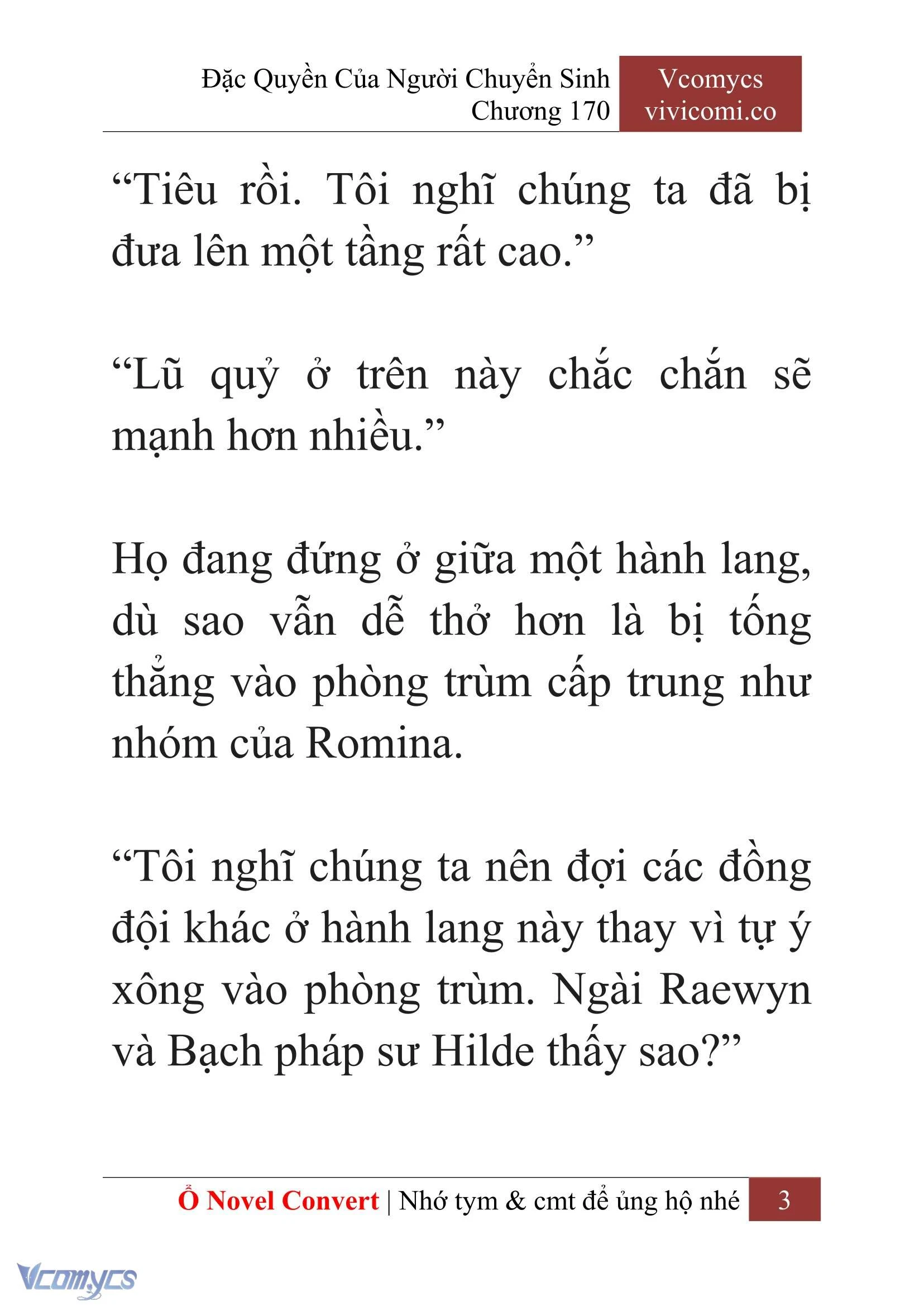 [Novel] Đặc Quyền Của Người Chuyển Sinh Chapter  170 - 6