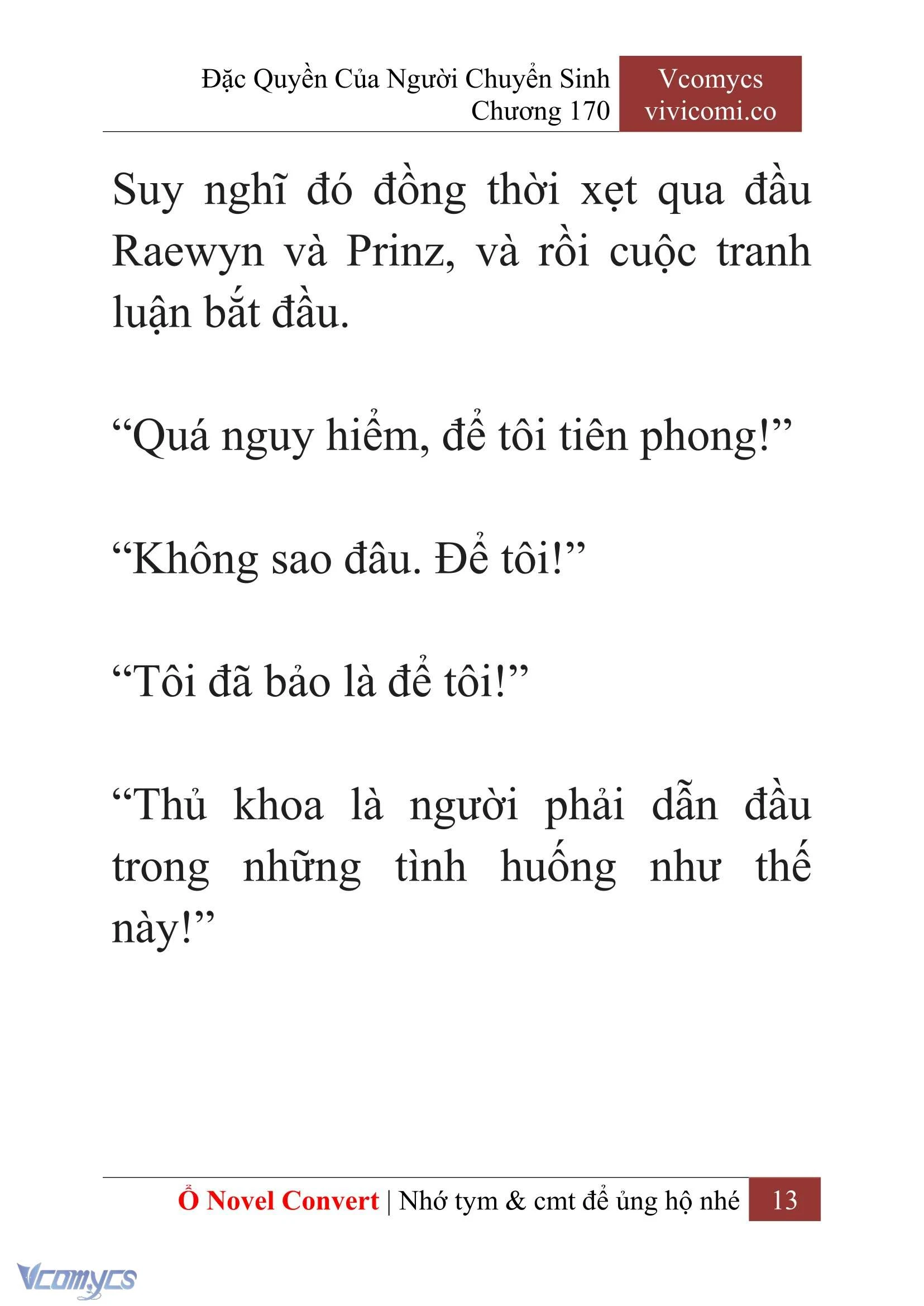 [Novel] Đặc Quyền Của Người Chuyển Sinh Chapter  170 - 16