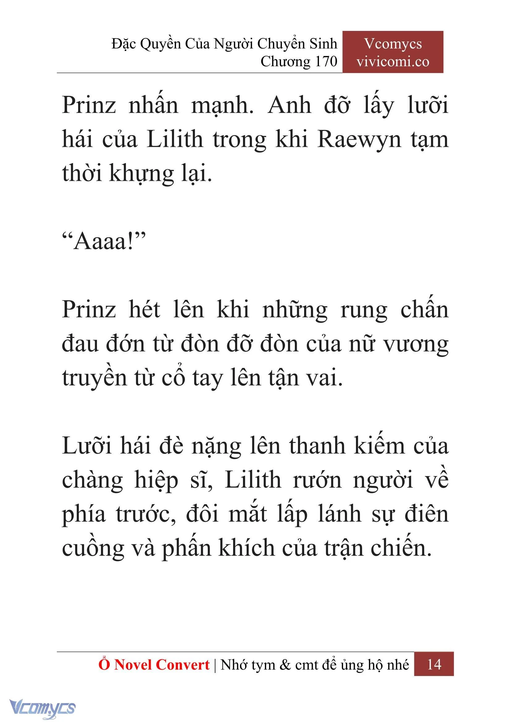 [Novel] Đặc Quyền Của Người Chuyển Sinh Chapter  170 - 17