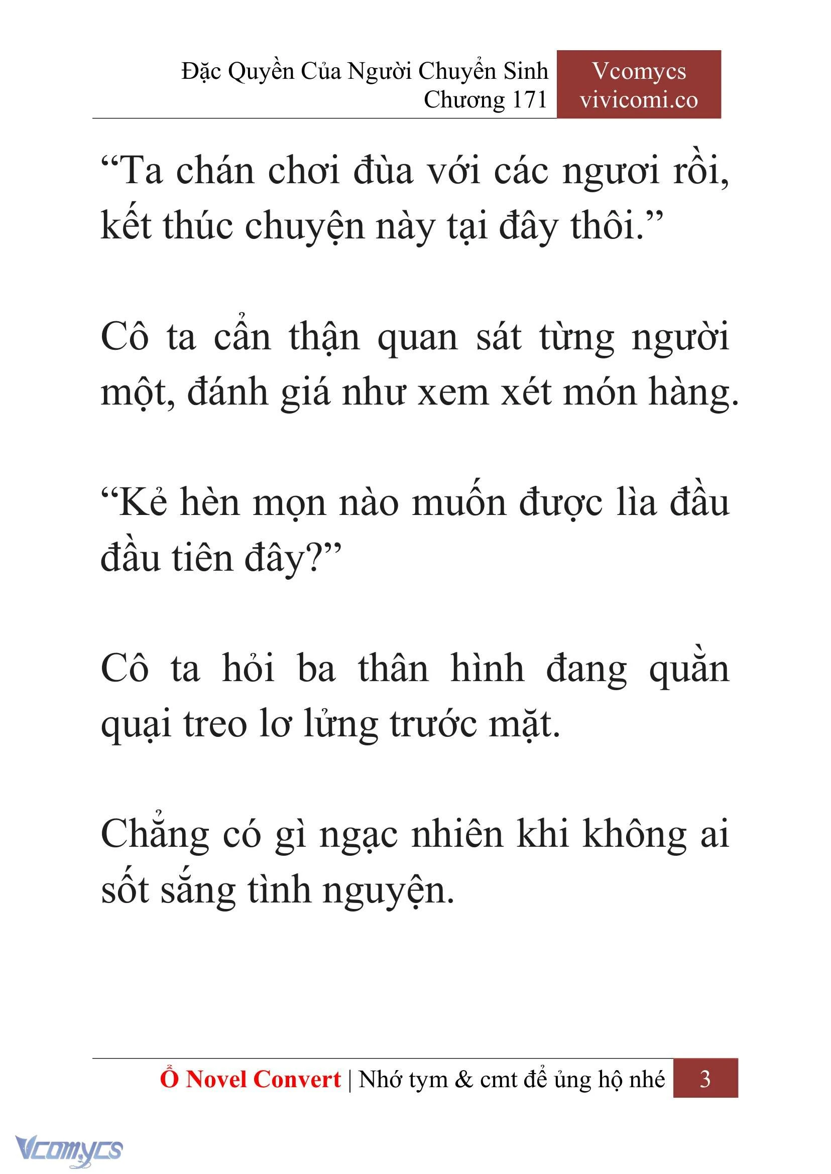 [Novel] Đặc Quyền Của Người Chuyển Sinh Chapter  171 - 6