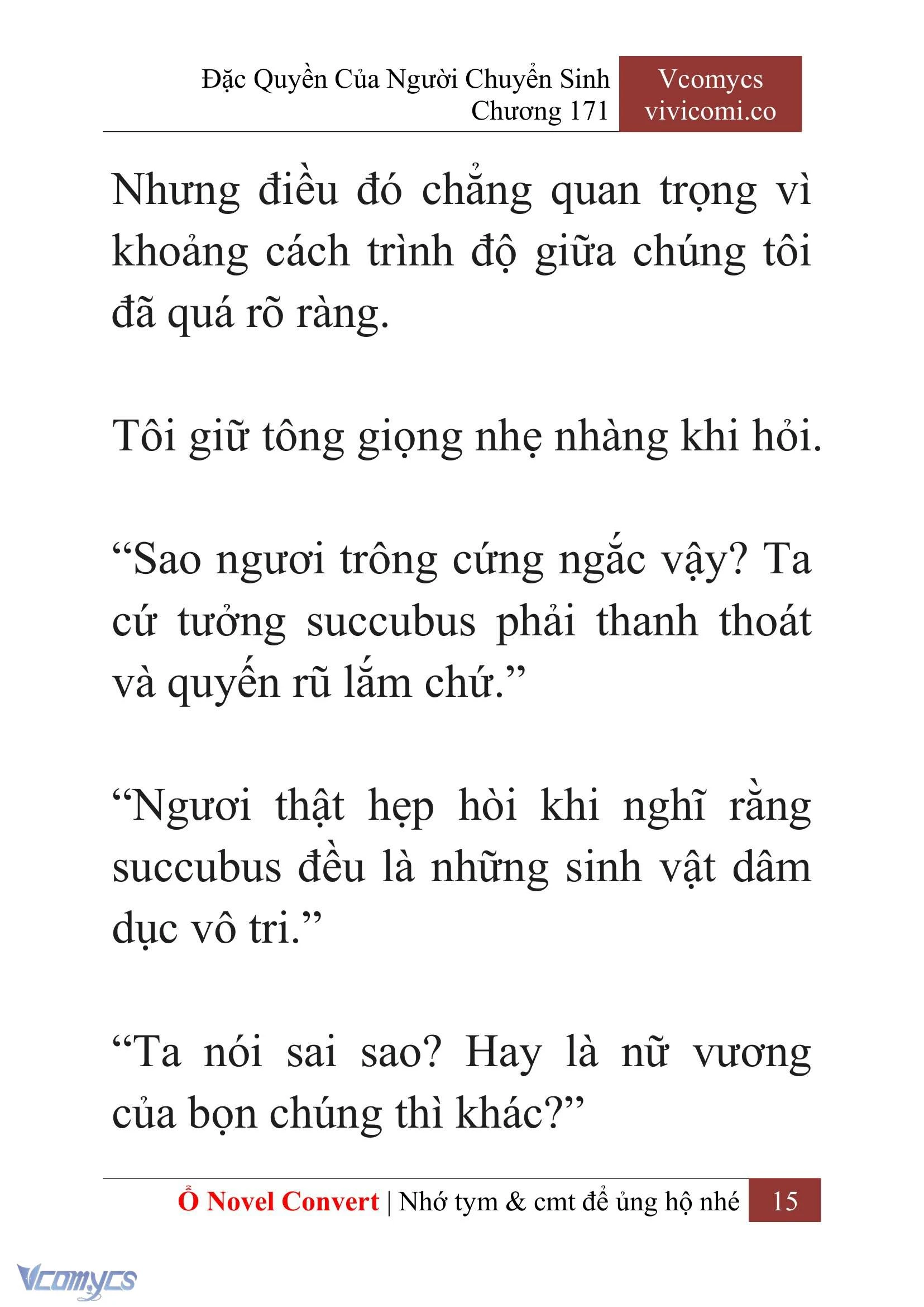 [Novel] Đặc Quyền Của Người Chuyển Sinh Chapter  171 - 18