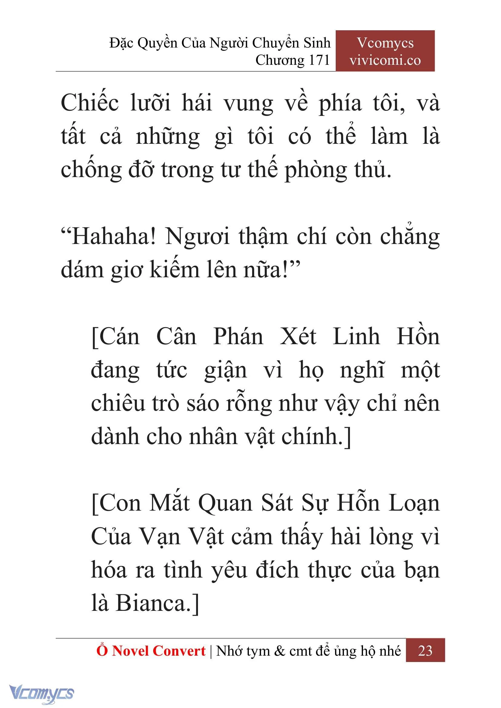 [Novel] Đặc Quyền Của Người Chuyển Sinh Chapter  171 - 26