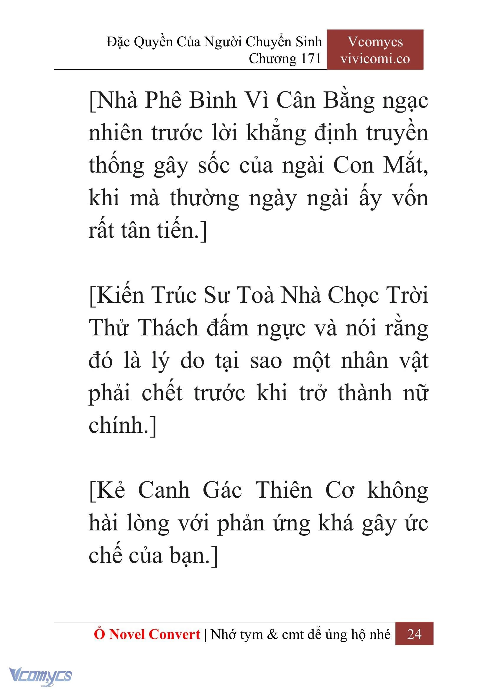 [Novel] Đặc Quyền Của Người Chuyển Sinh Chapter  171 - 27