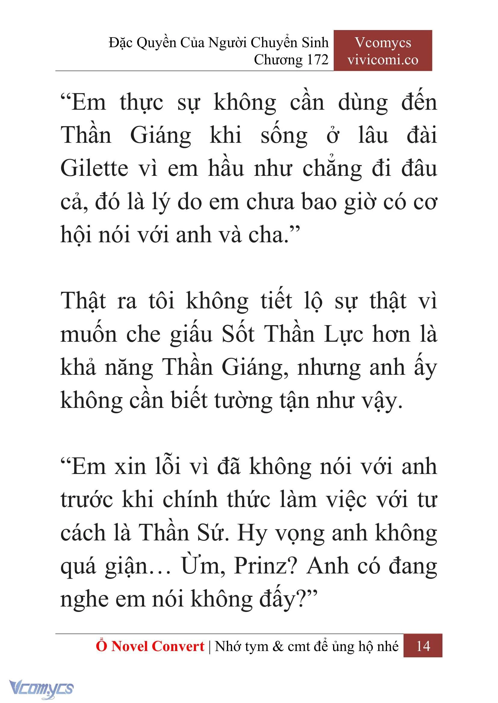 [Novel] Đặc Quyền Của Người Chuyển Sinh Chapter  172 - 17