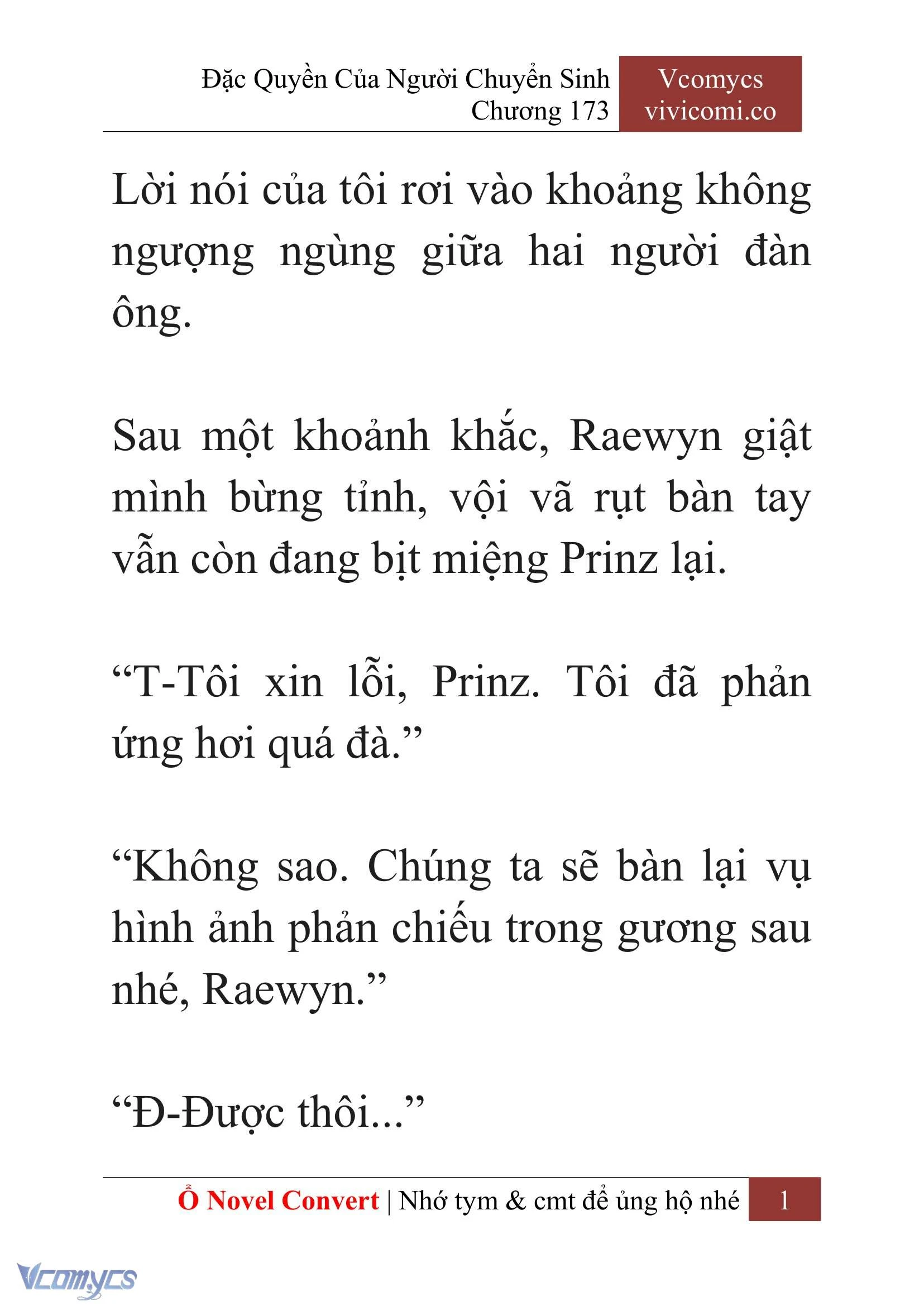 [Novel] Đặc Quyền Của Người Chuyển Sinh Chapter  173 - 4