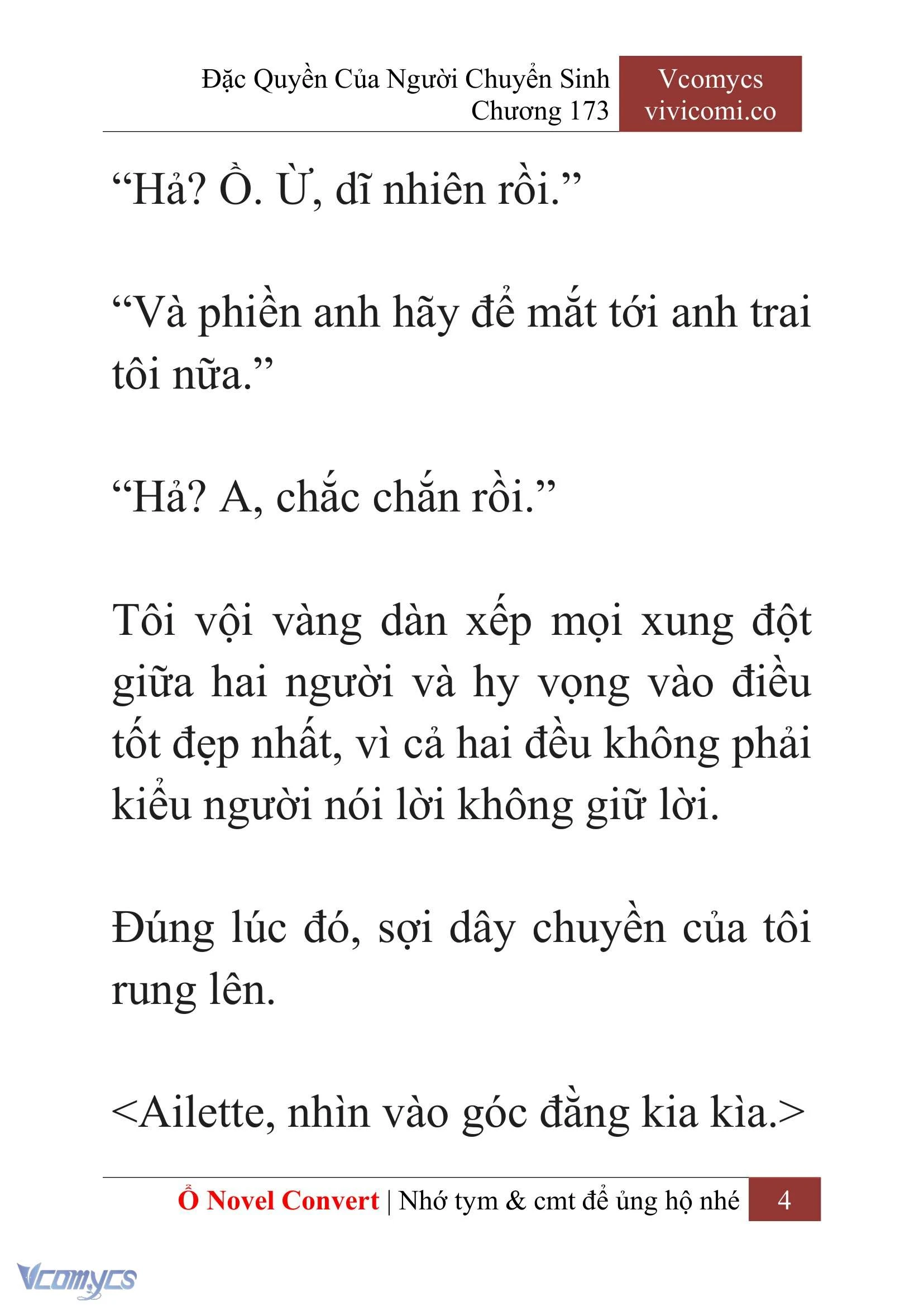 [Novel] Đặc Quyền Của Người Chuyển Sinh Chapter  173 - 7