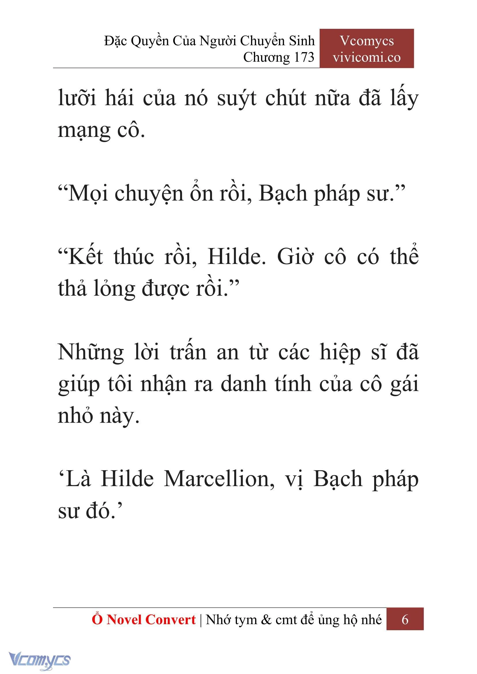 [Novel] Đặc Quyền Của Người Chuyển Sinh Chapter  173 - 9