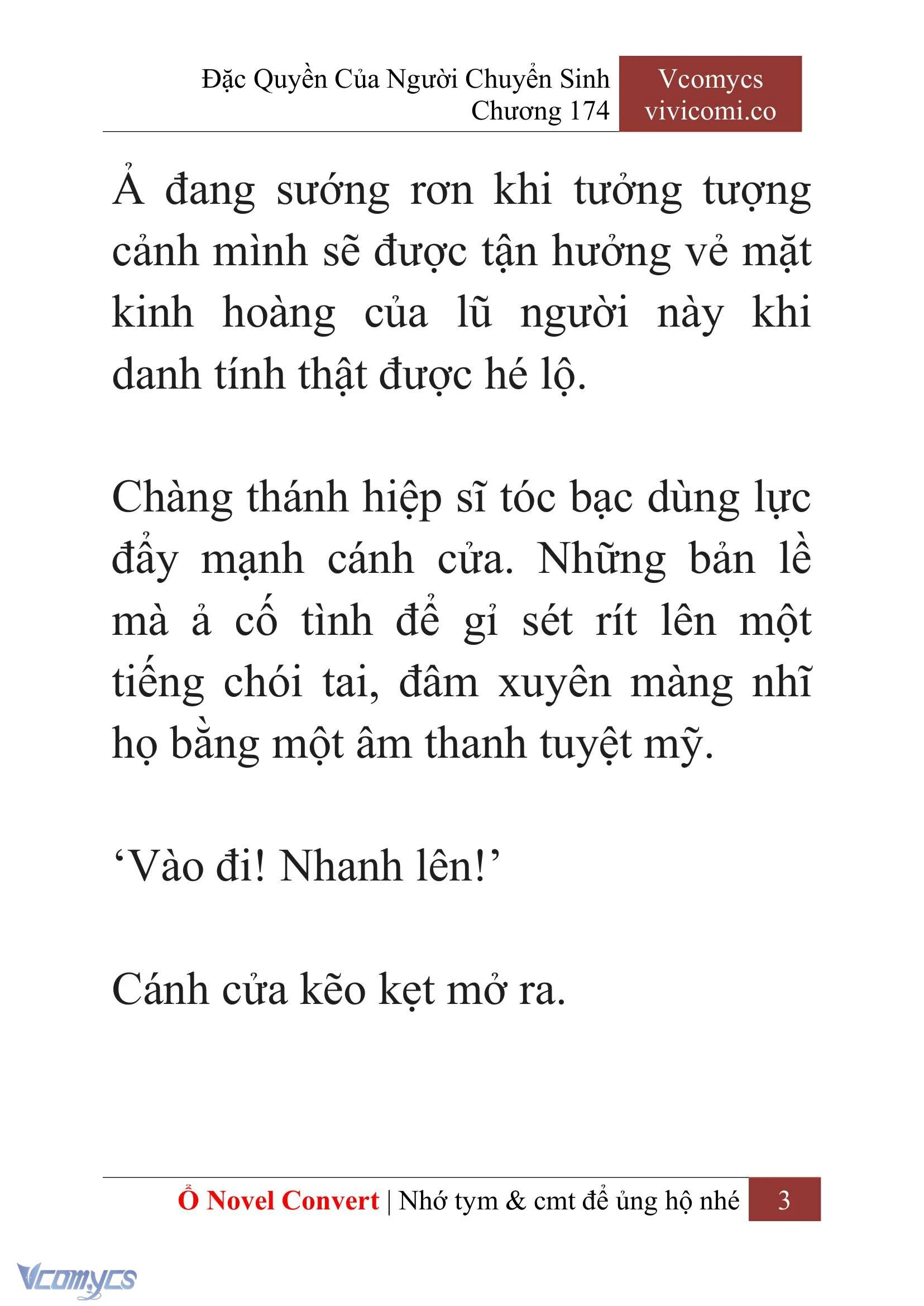 [Novel] Đặc Quyền Của Người Chuyển Sinh Chapter  174 - 6