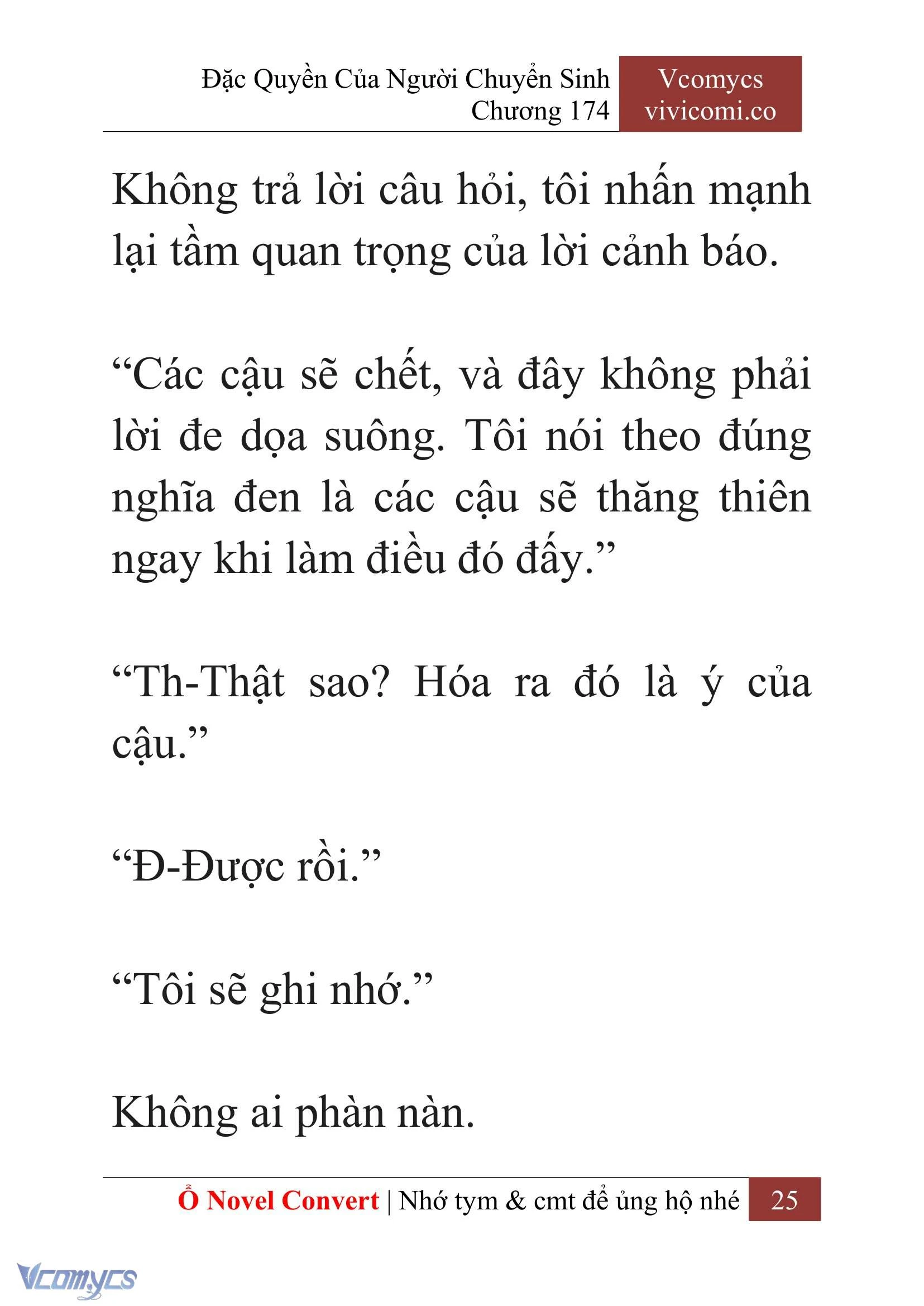 [Novel] Đặc Quyền Của Người Chuyển Sinh Chapter  174 - 28