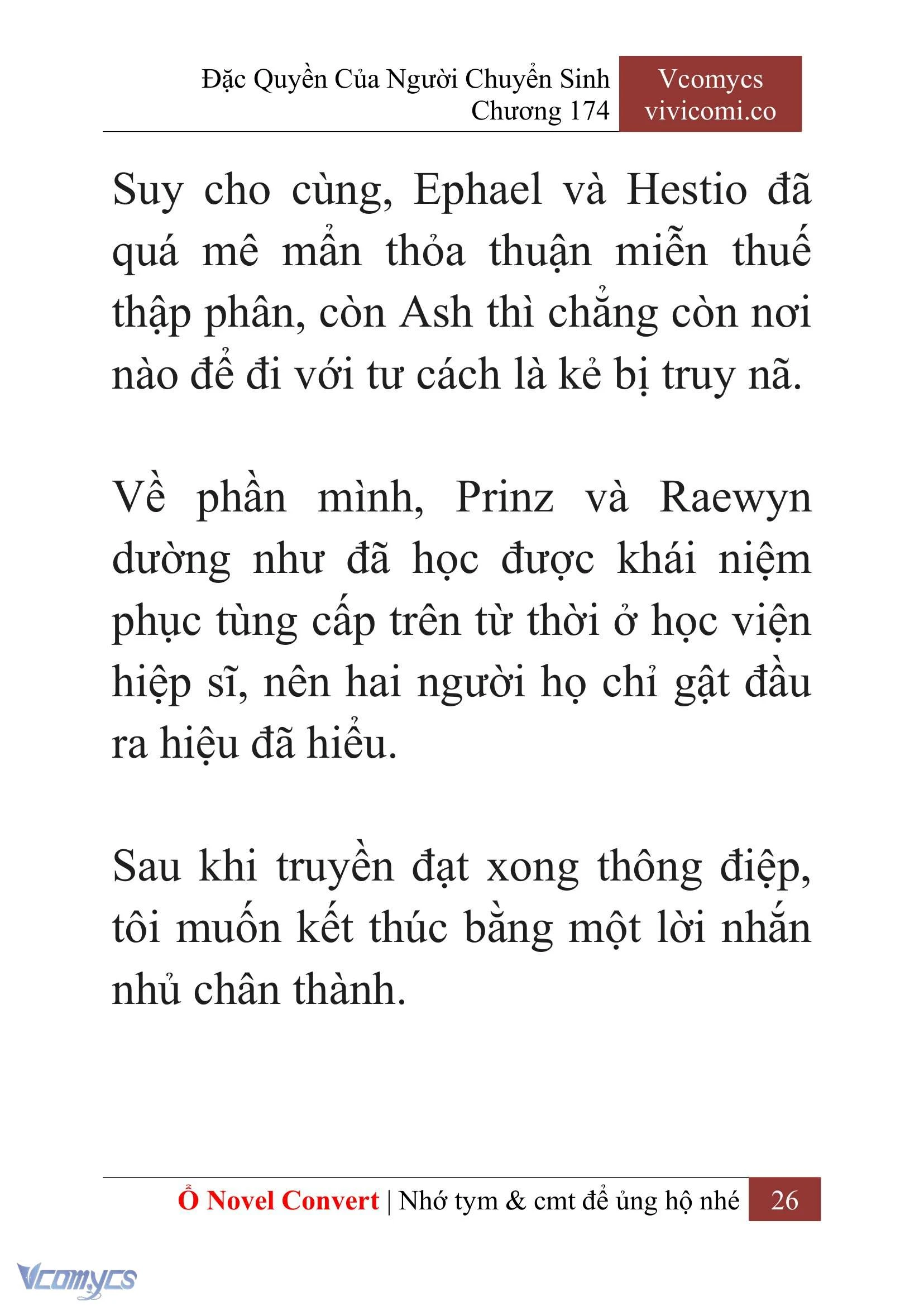 [Novel] Đặc Quyền Của Người Chuyển Sinh Chapter  174 - 29