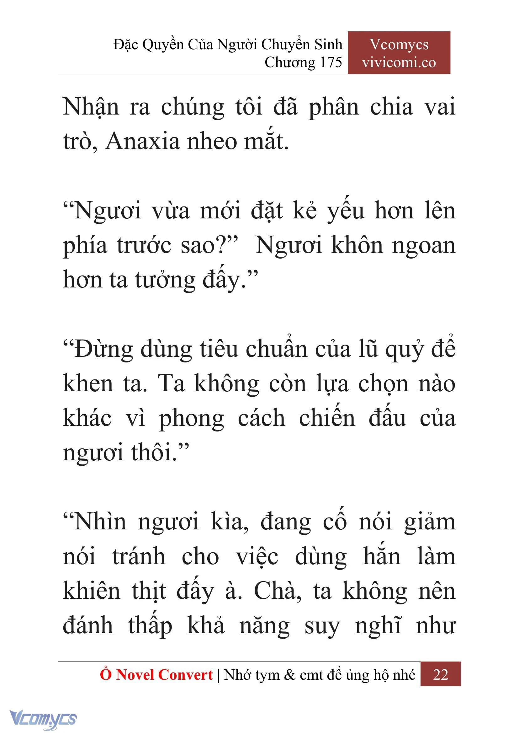[Novel] Đặc Quyền Của Người Chuyển Sinh Chapter  175 - 25
