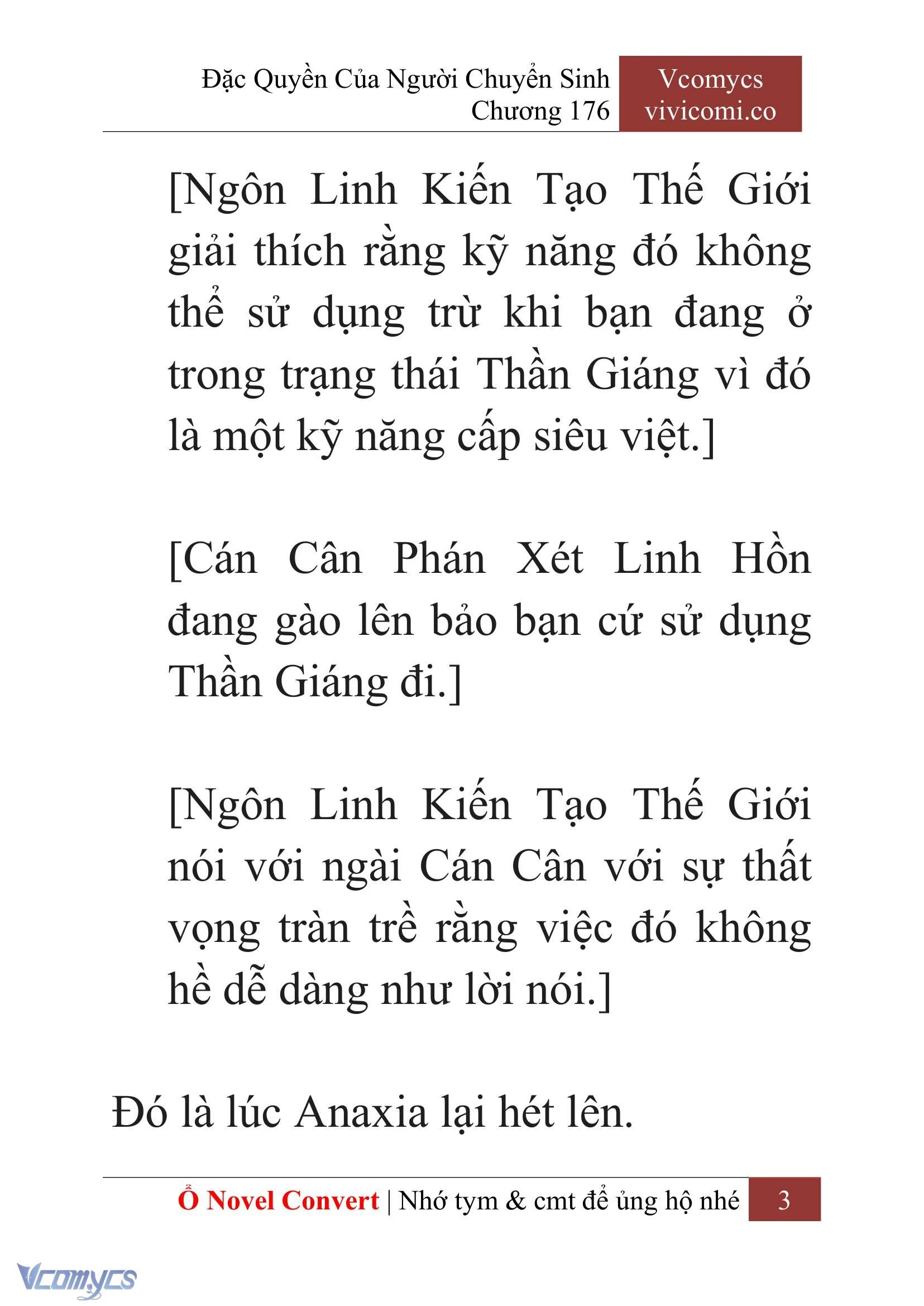 [Novel] Đặc Quyền Của Người Chuyển Sinh Chapter  176 - 6