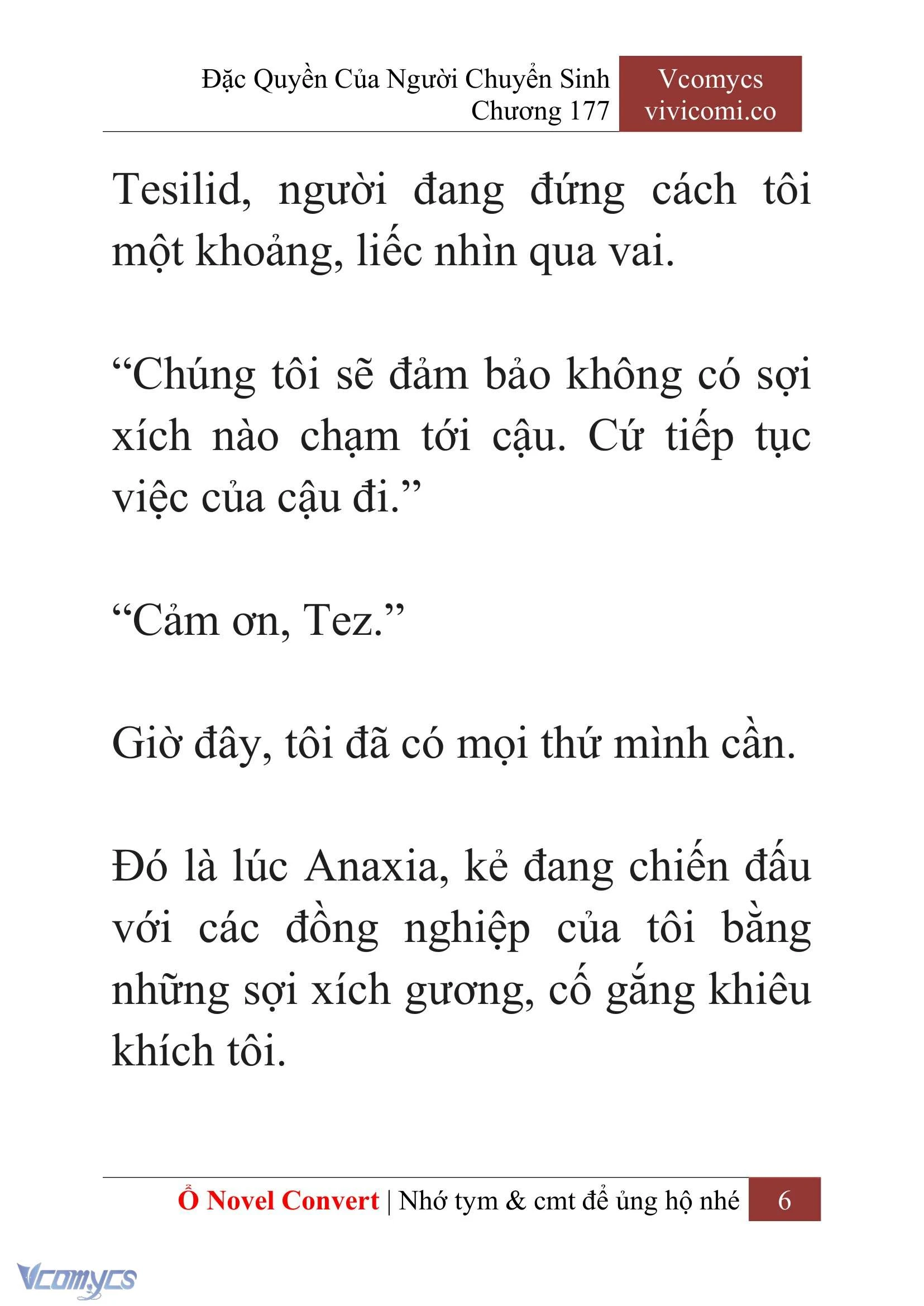 [Novel] Đặc Quyền Của Người Chuyển Sinh Chapter  177 - 9