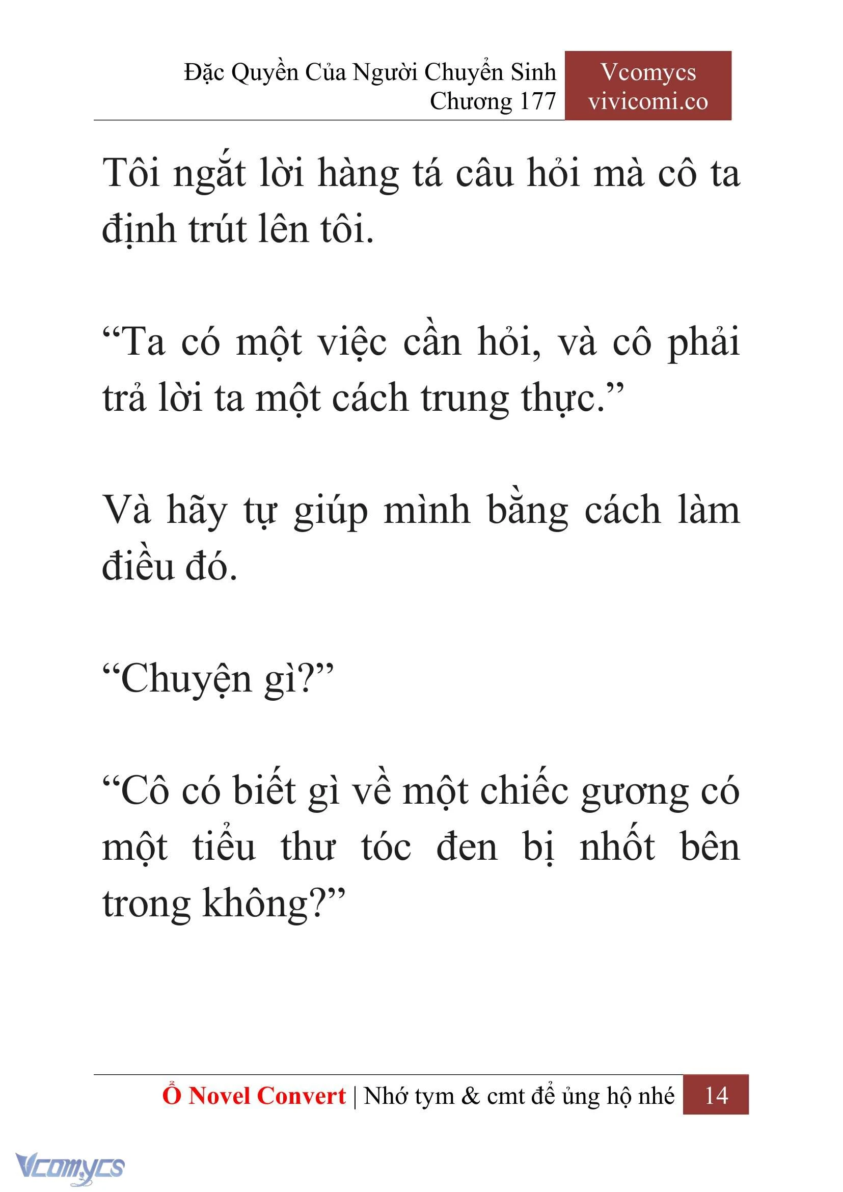 [Novel] Đặc Quyền Của Người Chuyển Sinh Chapter  177 - 17