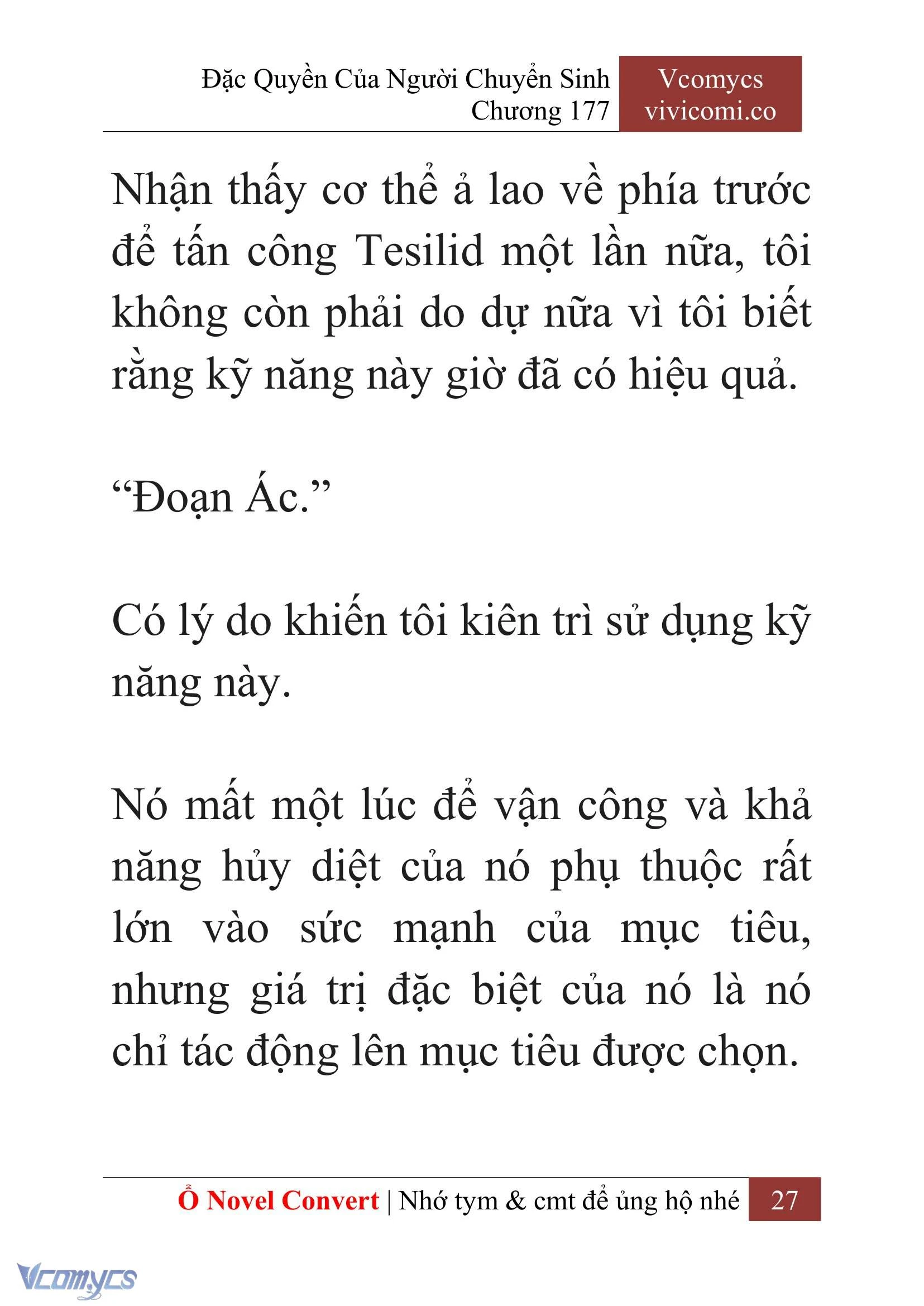 [Novel] Đặc Quyền Của Người Chuyển Sinh Chapter  177 - 30