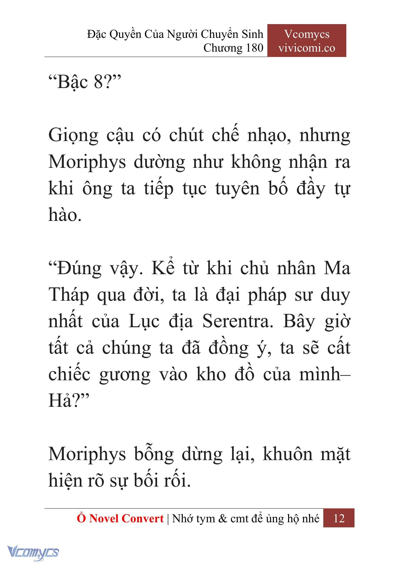 [Novel] Đặc Quyền Của Người Chuyển Sinh Chapter  180 - 15