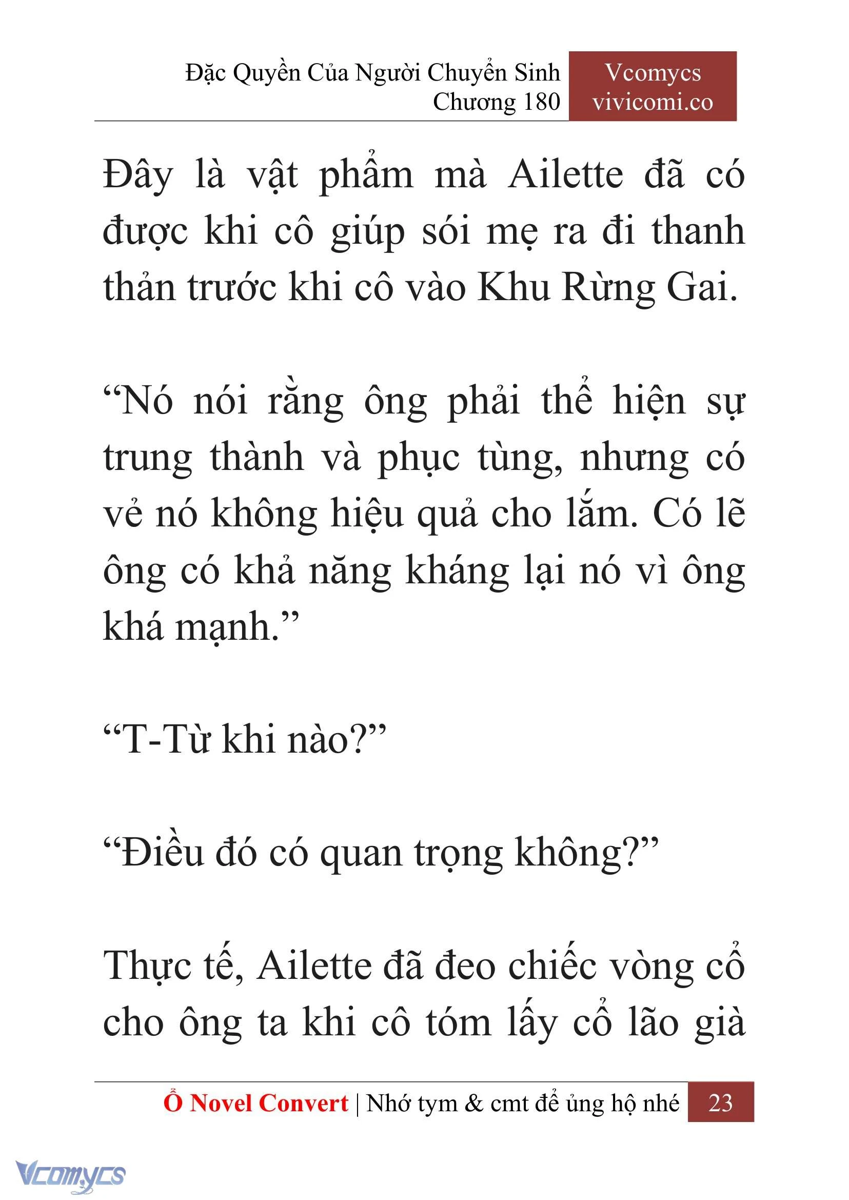 [Novel] Đặc Quyền Của Người Chuyển Sinh Chapter  180 - 26