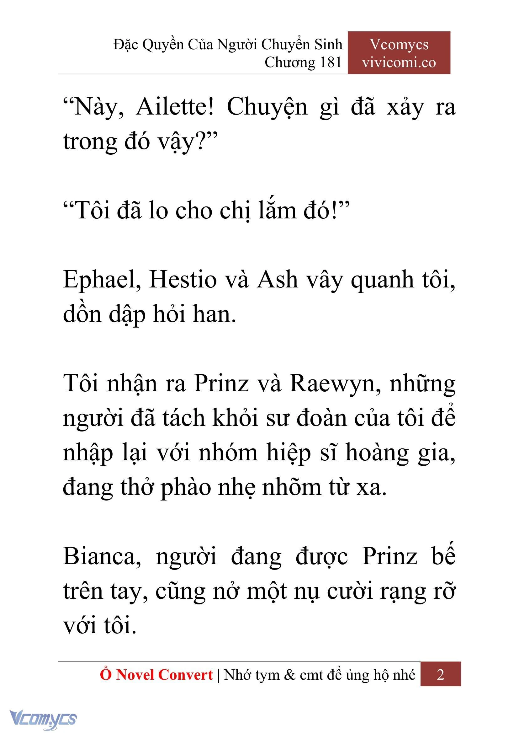 [Novel] Đặc Quyền Của Người Chuyển Sinh Chapter  181 - 5