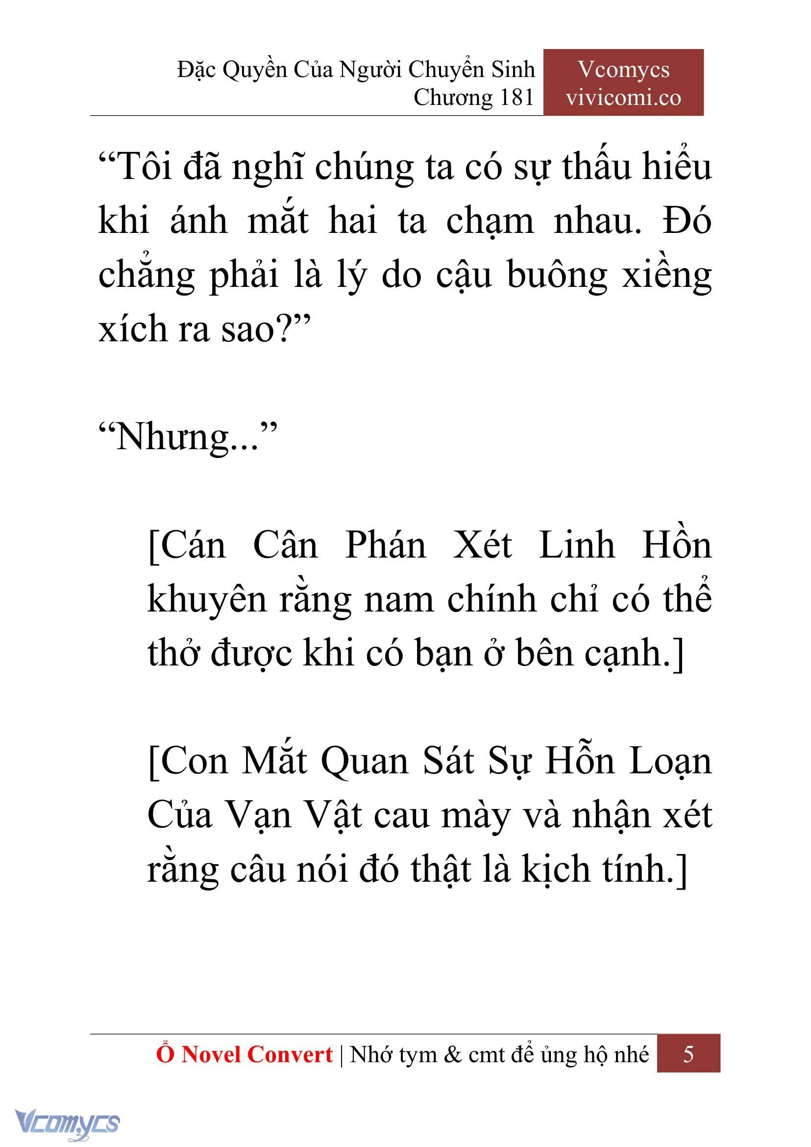 [Novel] Đặc Quyền Của Người Chuyển Sinh Chapter  181 - 8