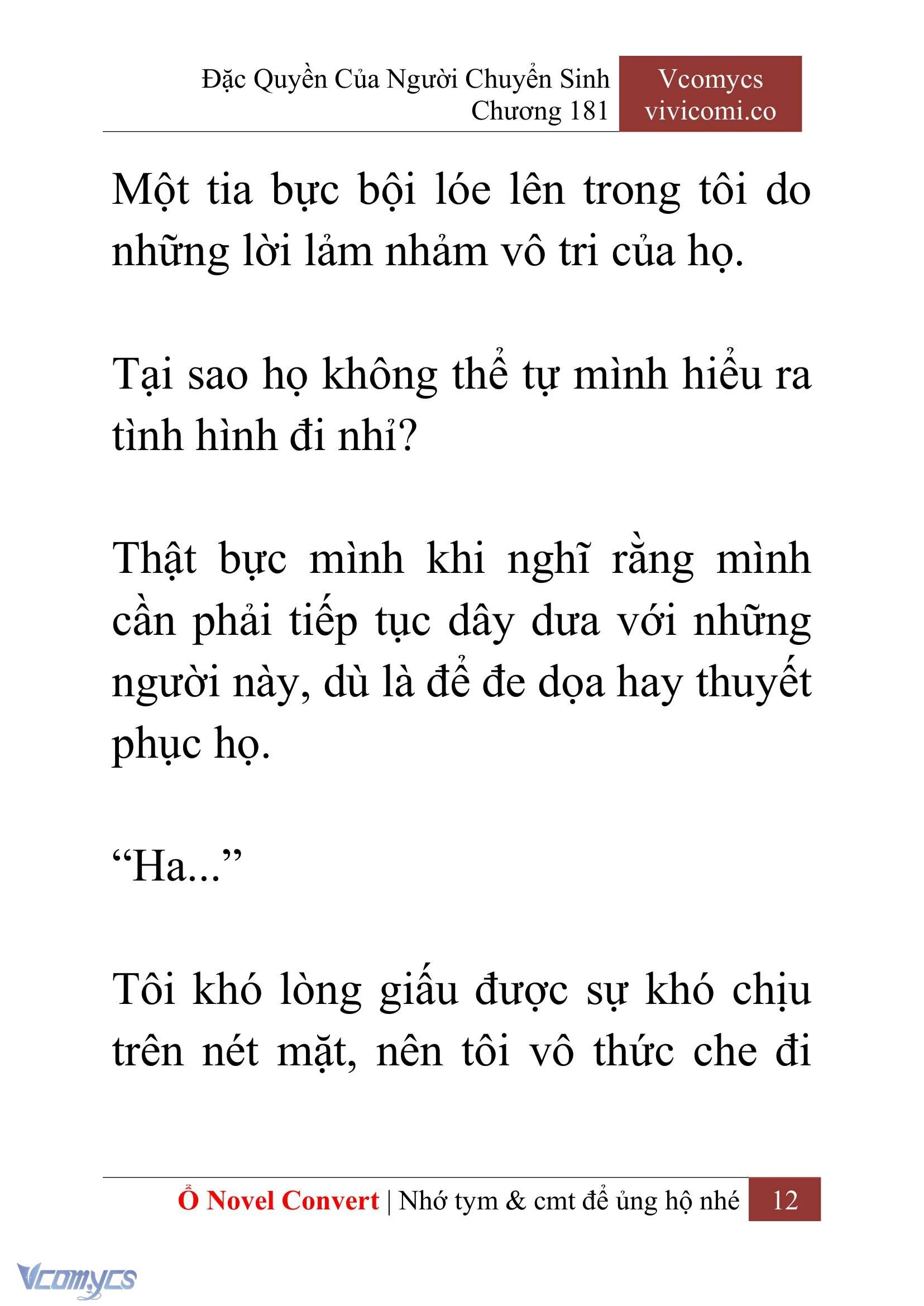 [Novel] Đặc Quyền Của Người Chuyển Sinh Chapter  181 - 15