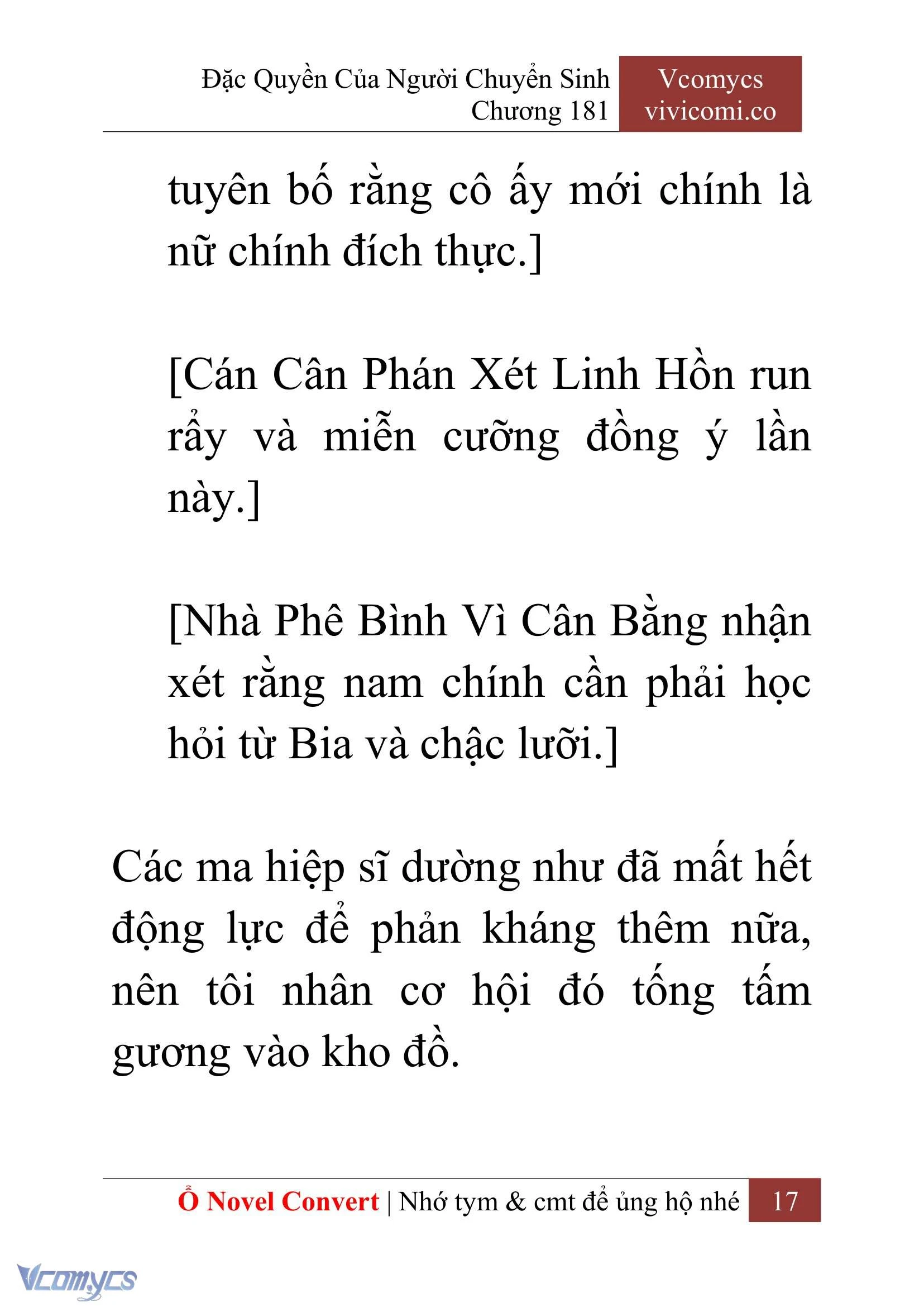 [Novel] Đặc Quyền Của Người Chuyển Sinh Chapter  181 - 20