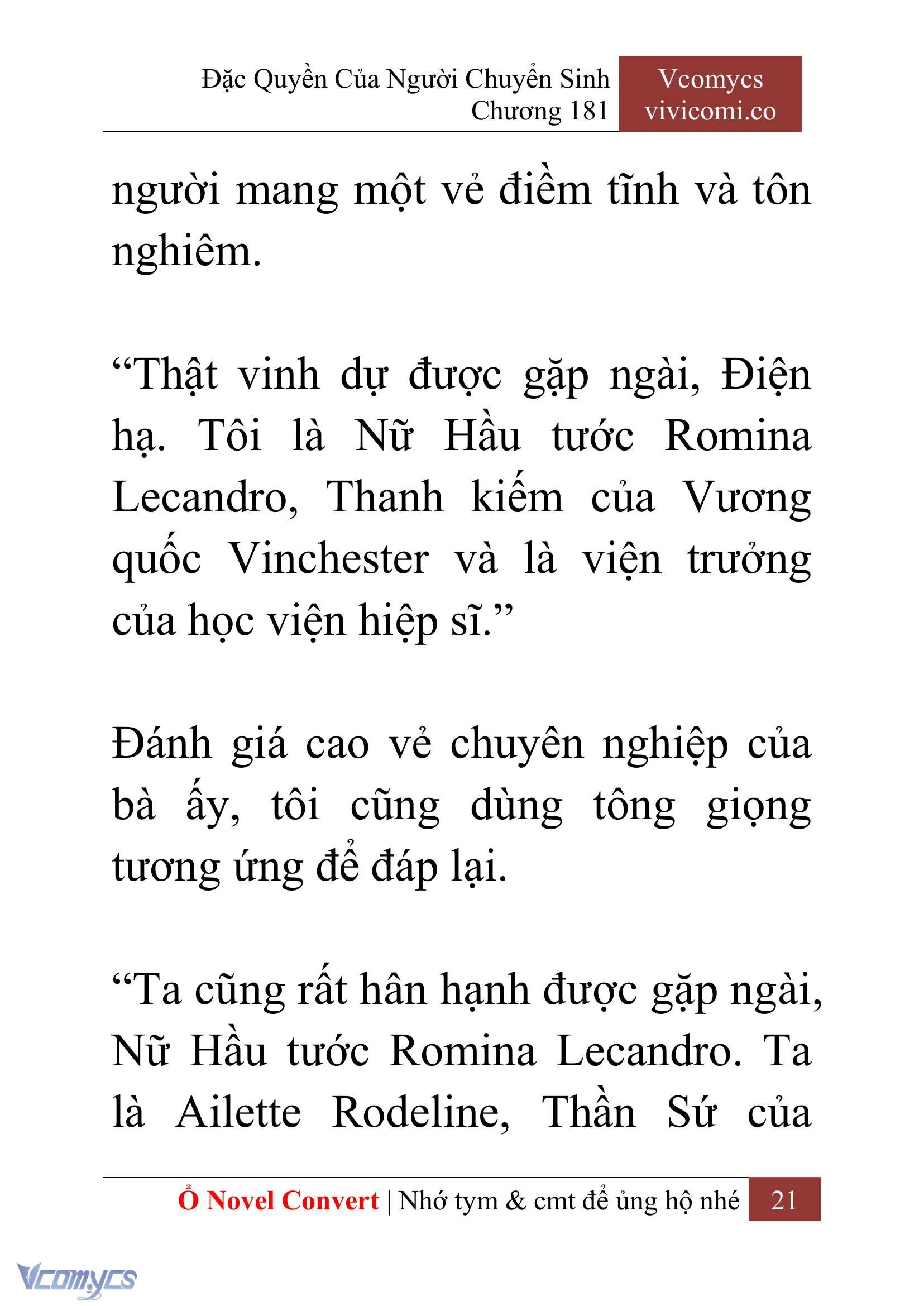 [Novel] Đặc Quyền Của Người Chuyển Sinh Chapter  181 - 24