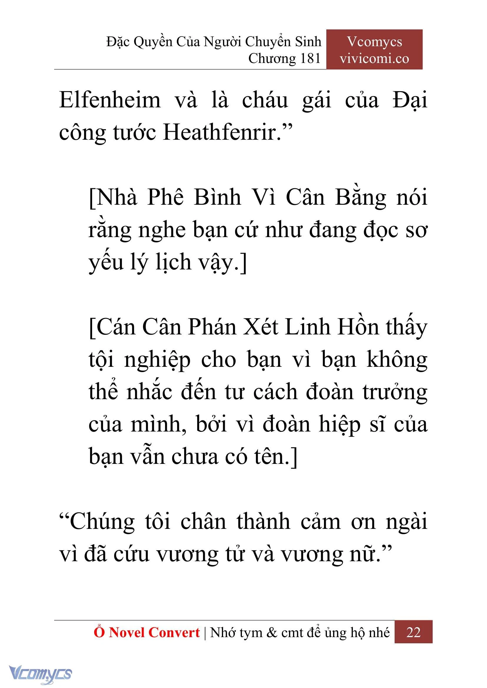 [Novel] Đặc Quyền Của Người Chuyển Sinh Chapter  181 - 25