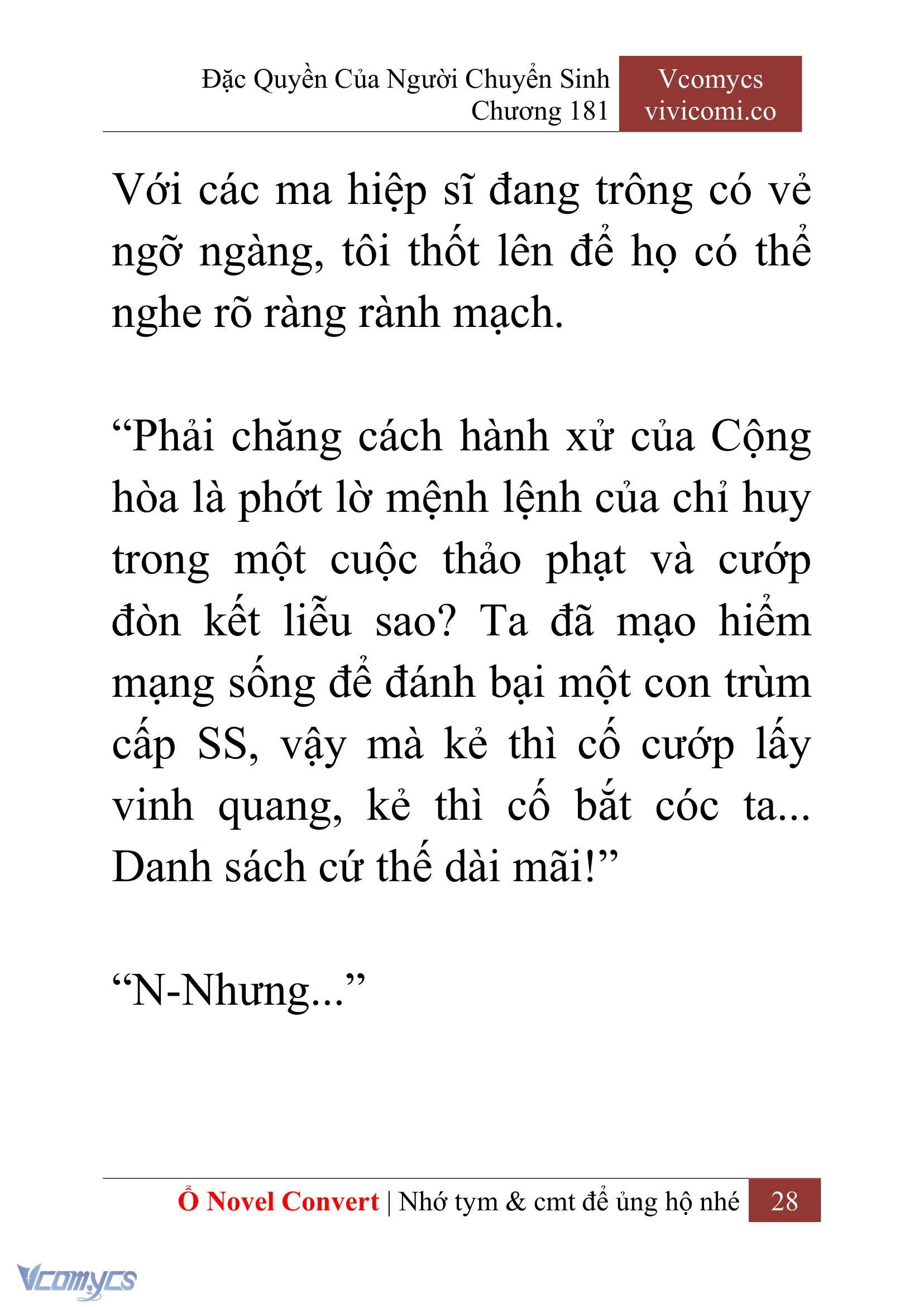 [Novel] Đặc Quyền Của Người Chuyển Sinh Chapter  181 - 31