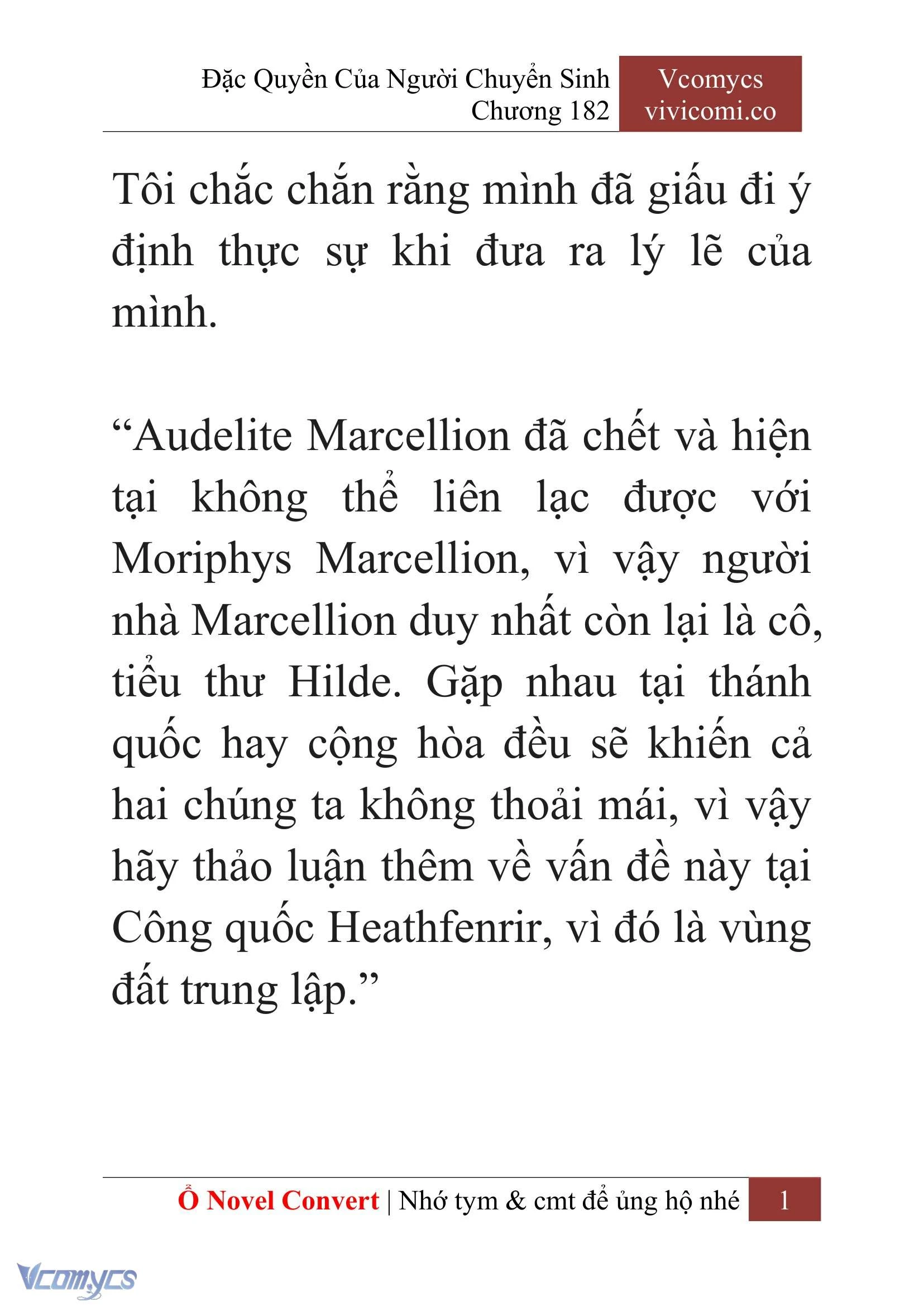 [Novel] Đặc Quyền Của Người Chuyển Sinh Chapter  182 - 4