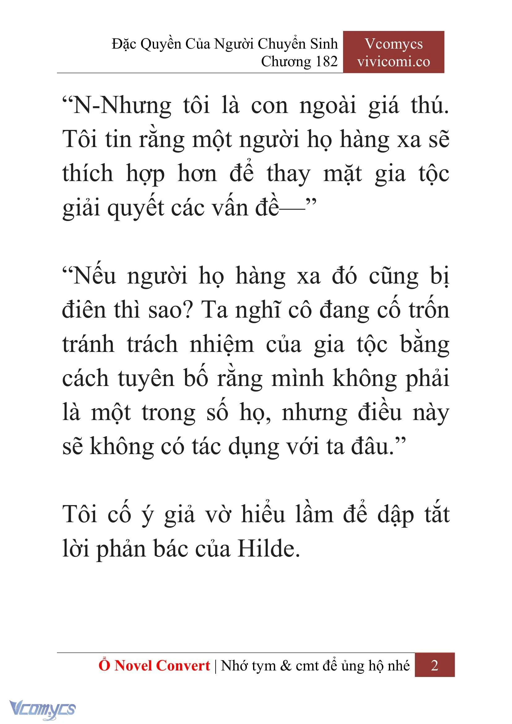 [Novel] Đặc Quyền Của Người Chuyển Sinh Chapter  182 - 5