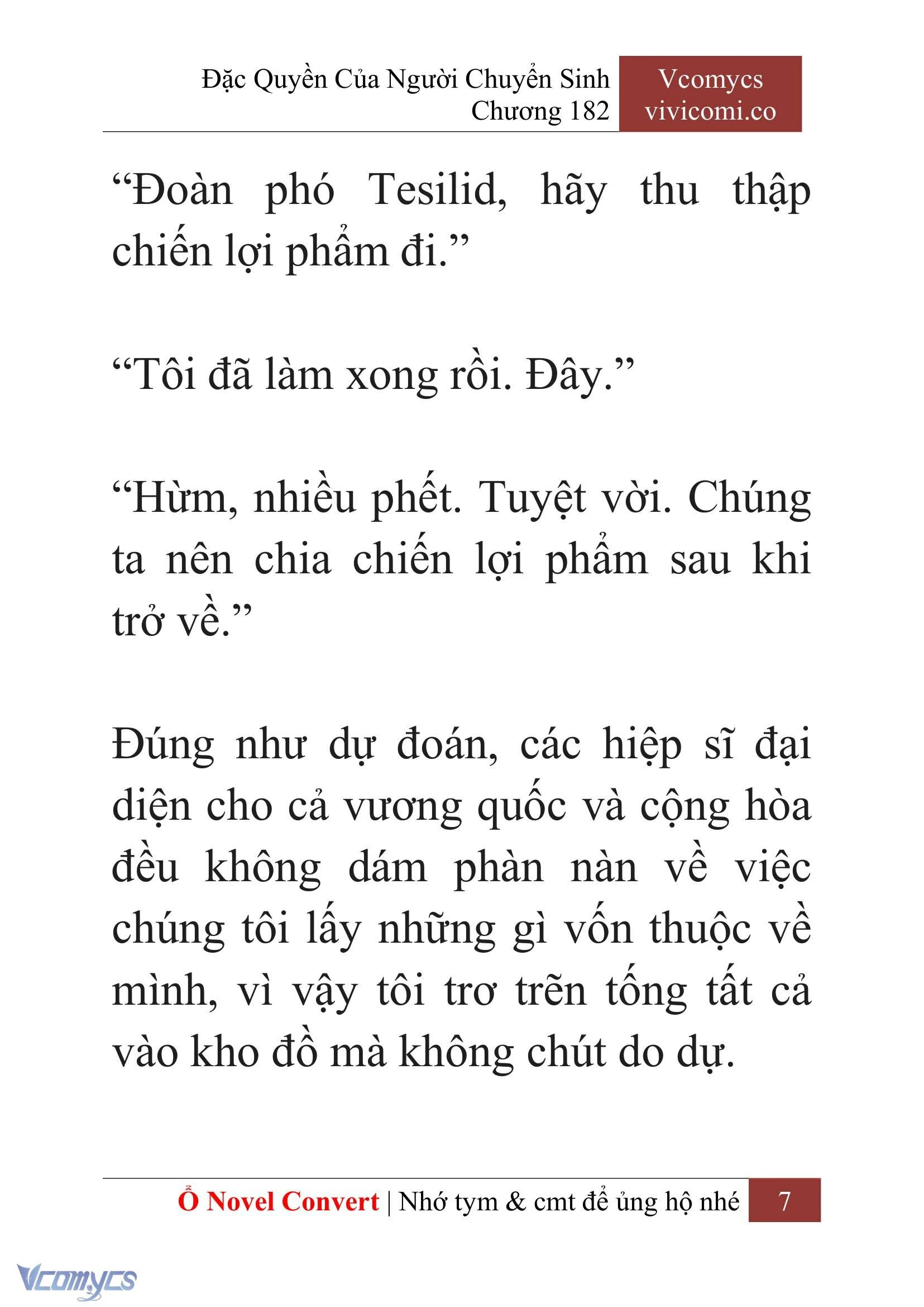 [Novel] Đặc Quyền Của Người Chuyển Sinh Chapter  182 - 10