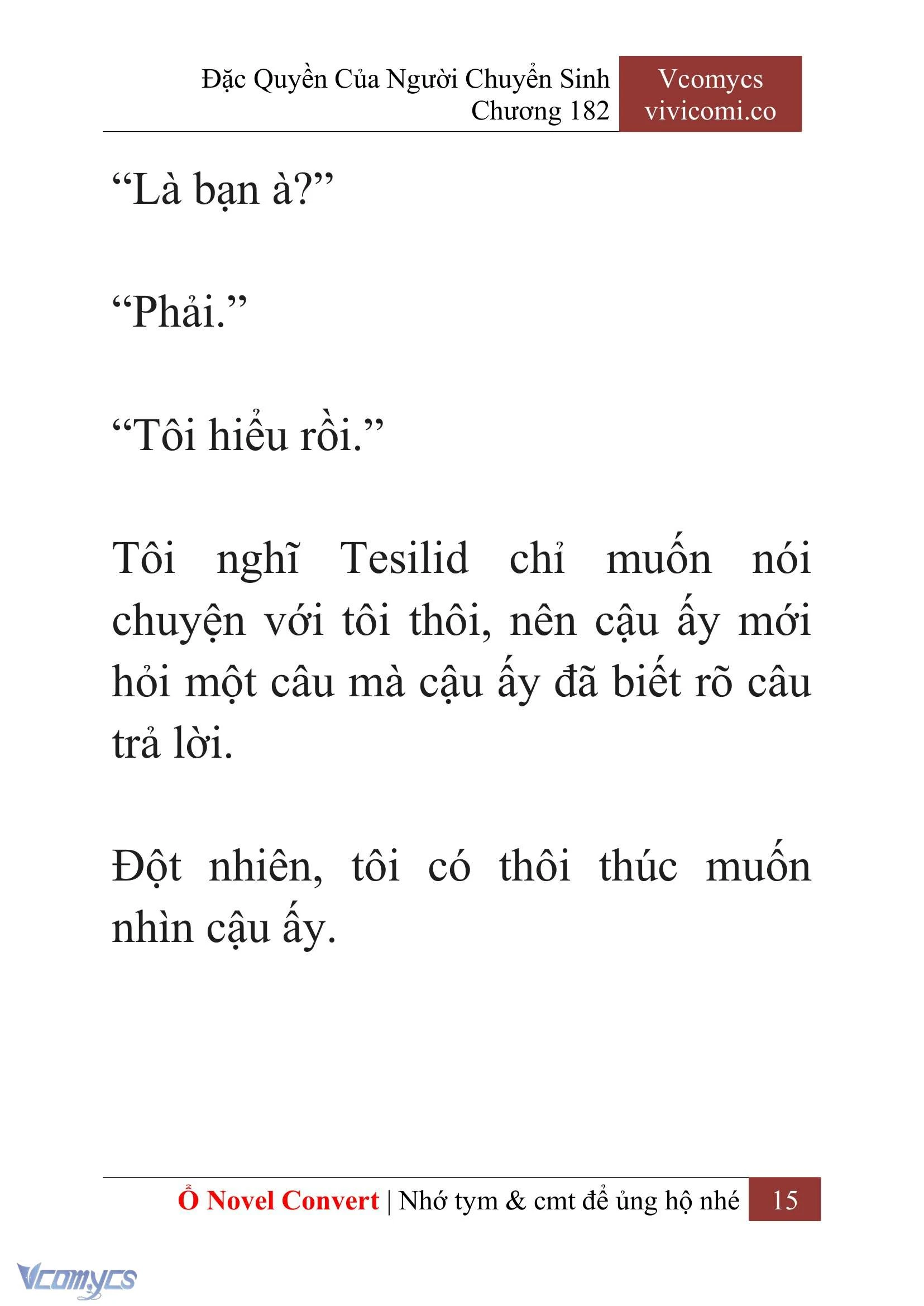 [Novel] Đặc Quyền Của Người Chuyển Sinh Chapter  182 - 18