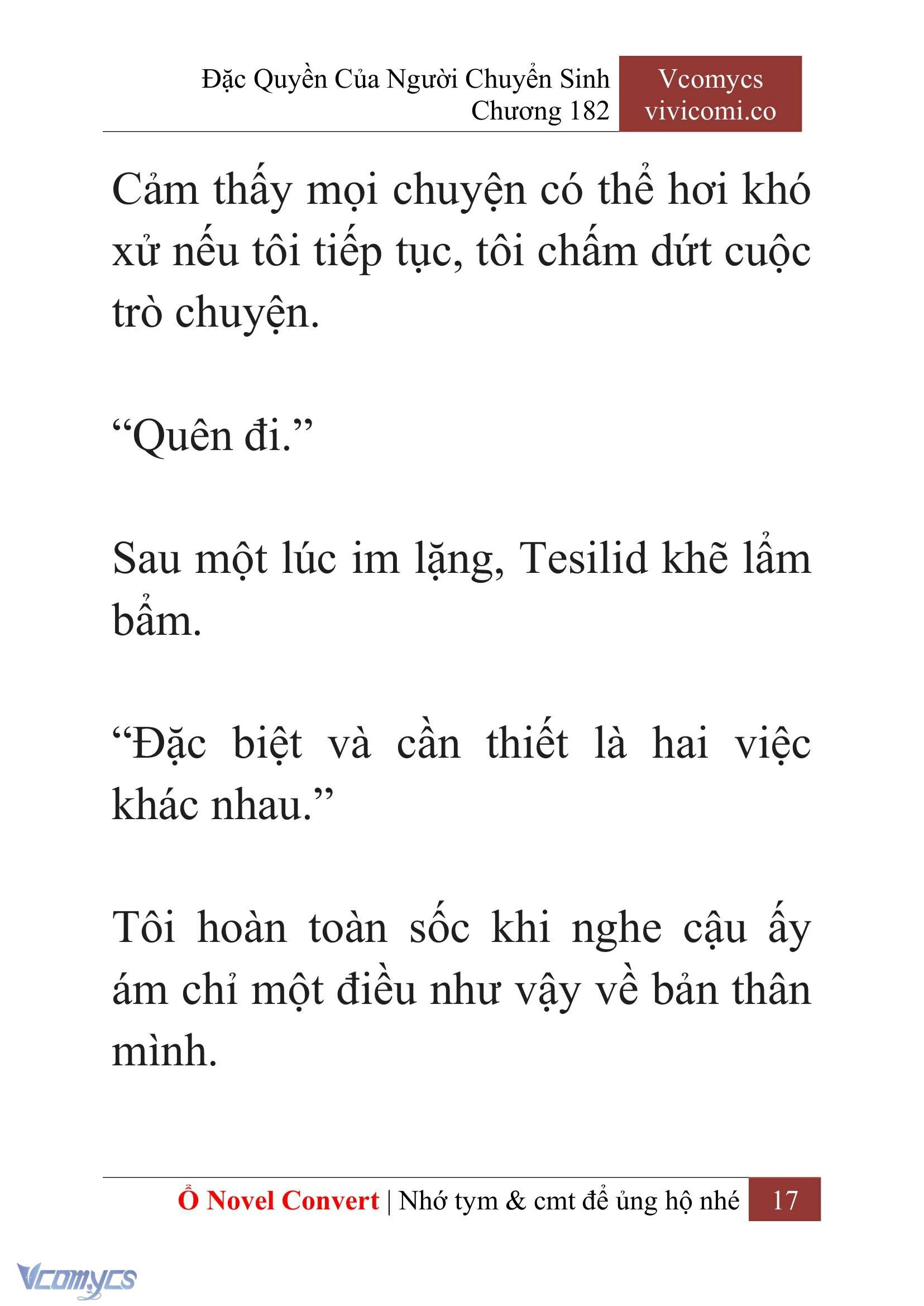 [Novel] Đặc Quyền Của Người Chuyển Sinh Chapter  182 - 20