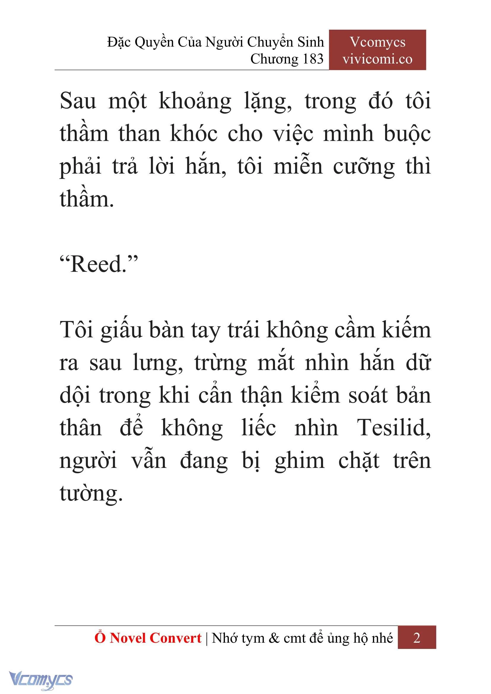 [Novel] Đặc Quyền Của Người Chuyển Sinh Chapter  183 - 5