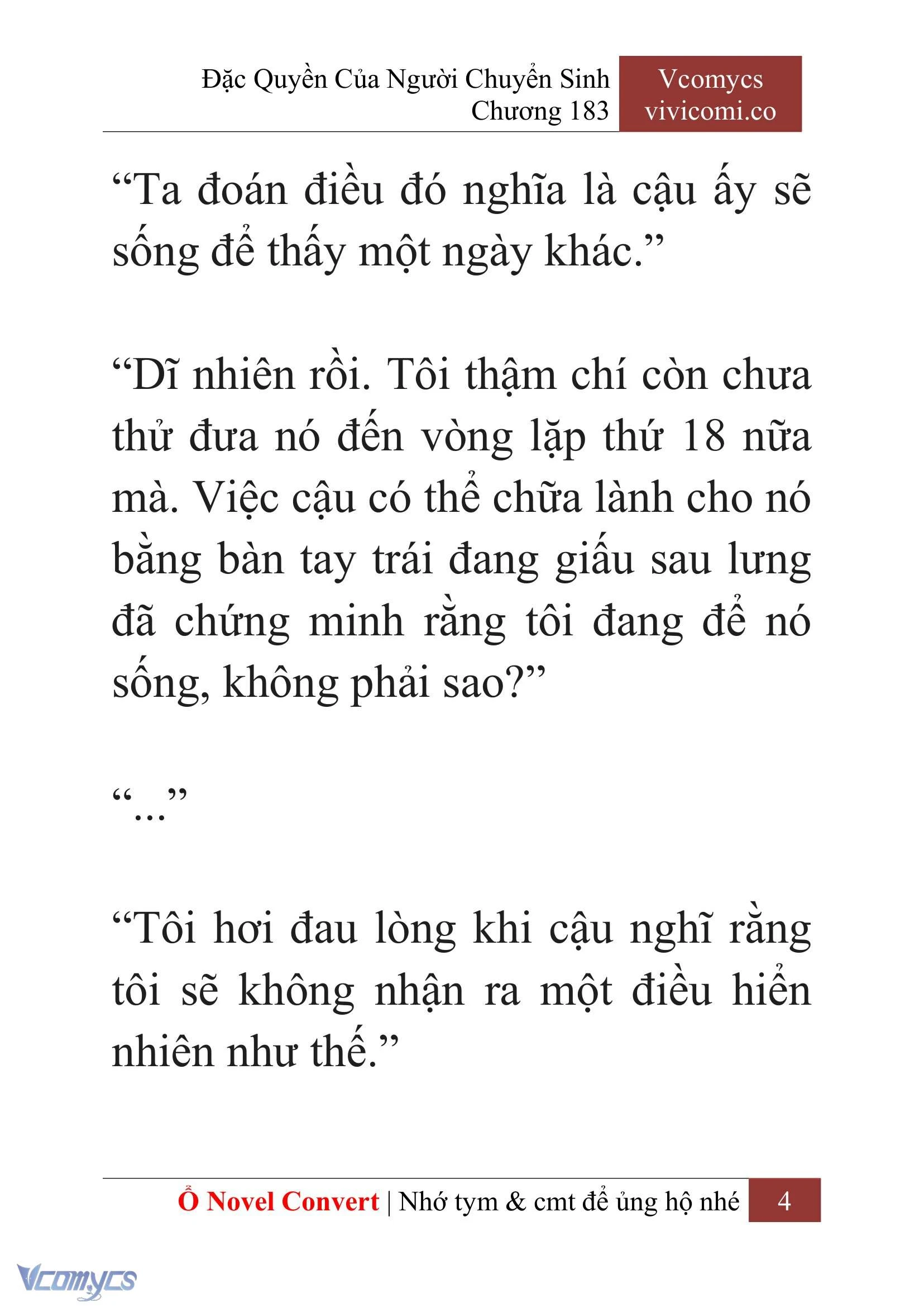[Novel] Đặc Quyền Của Người Chuyển Sinh Chapter  183 - 7