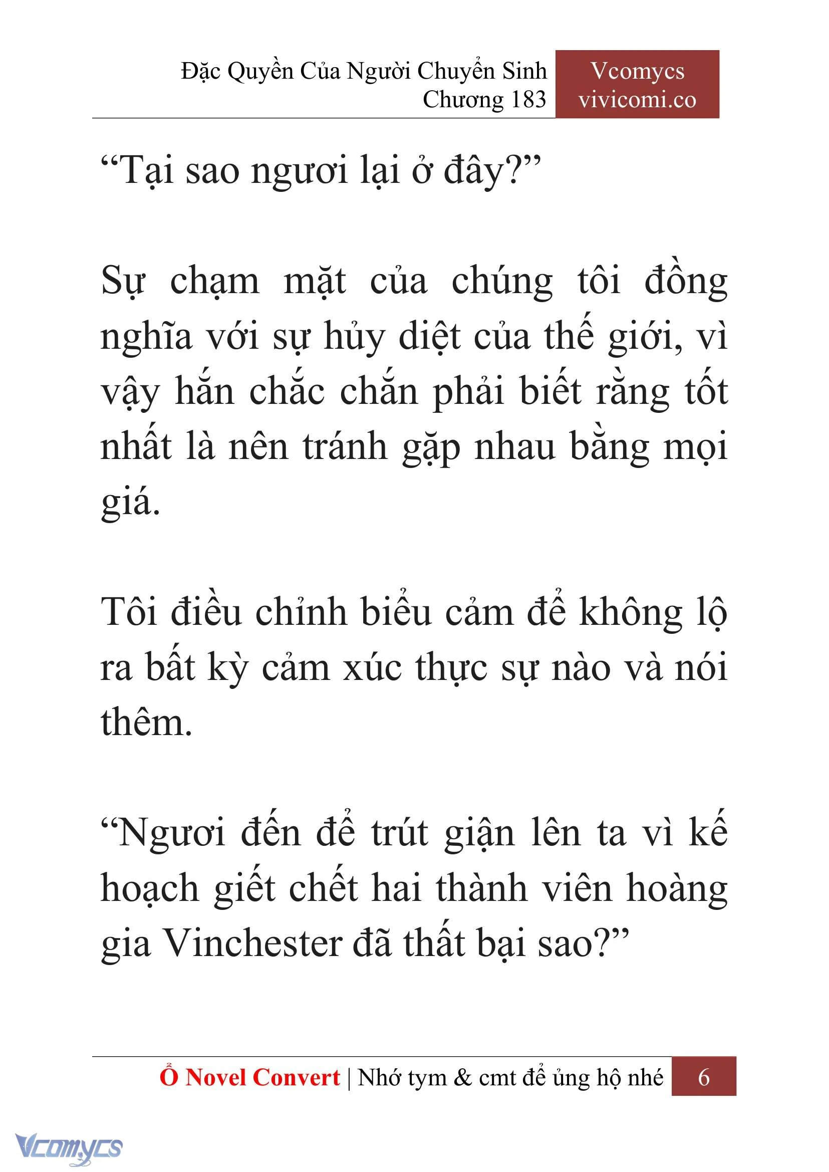 [Novel] Đặc Quyền Của Người Chuyển Sinh Chapter  183 - 9