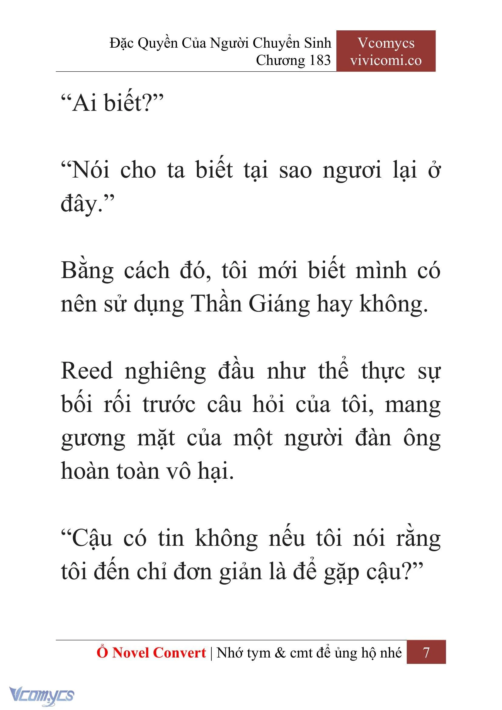 [Novel] Đặc Quyền Của Người Chuyển Sinh Chapter  183 - 10