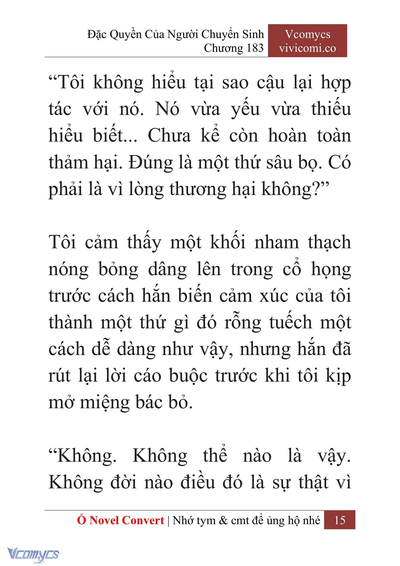 [Novel] Đặc Quyền Của Người Chuyển Sinh Chapter  183 - 18