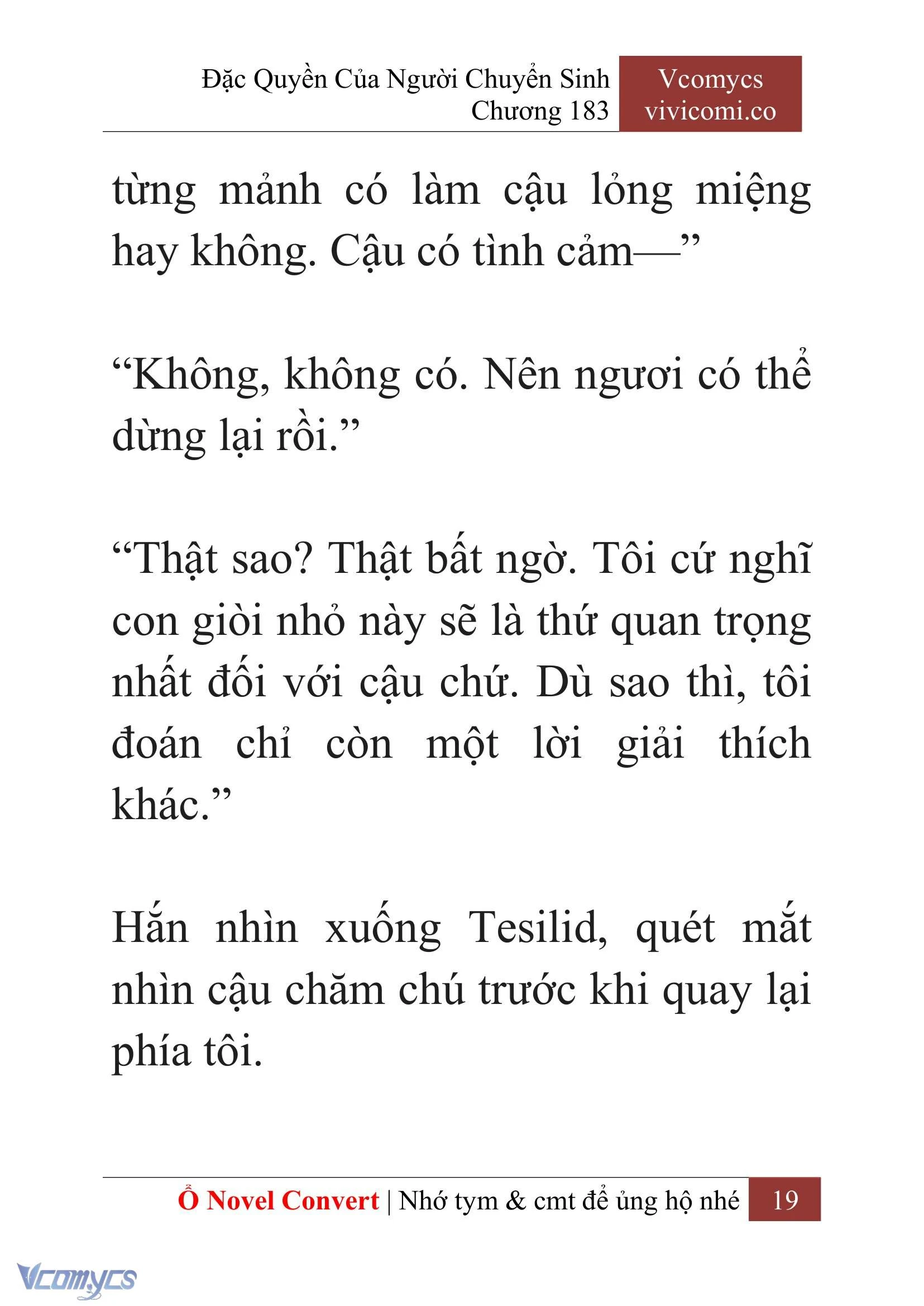 [Novel] Đặc Quyền Của Người Chuyển Sinh Chapter  183 - 22