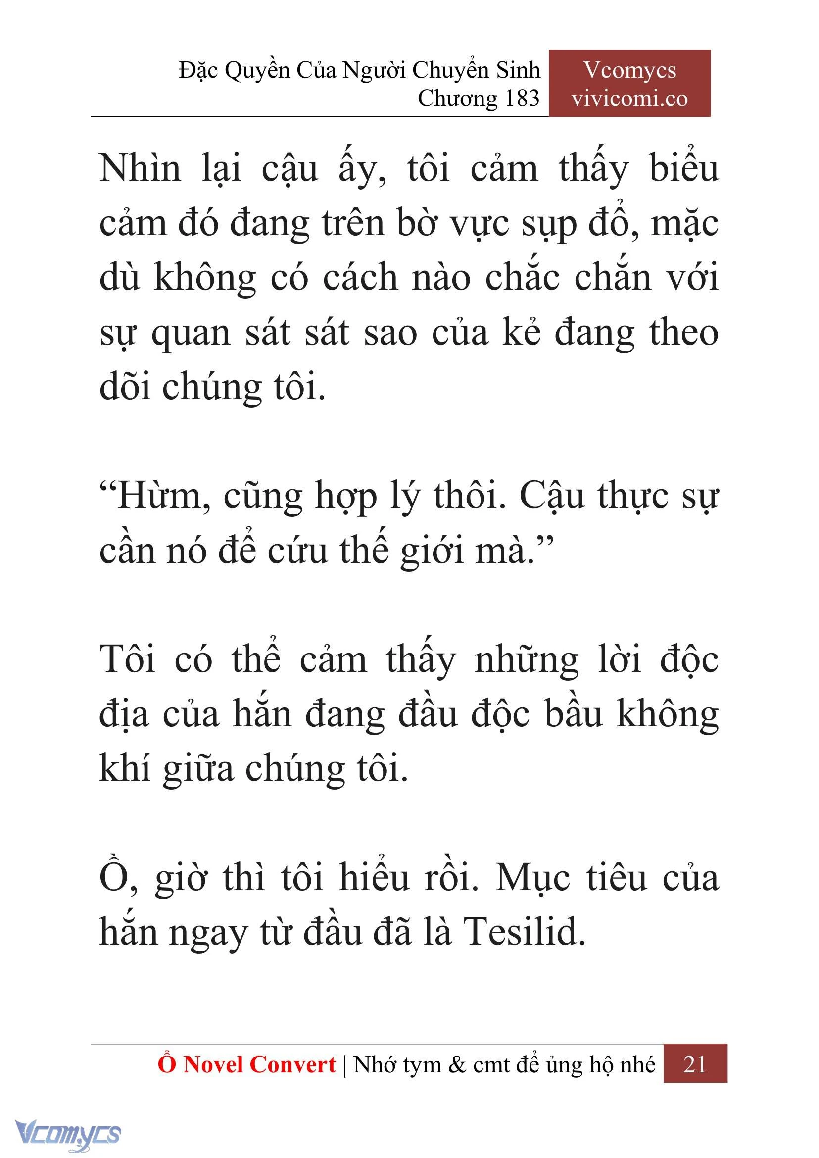 [Novel] Đặc Quyền Của Người Chuyển Sinh Chapter  183 - 24