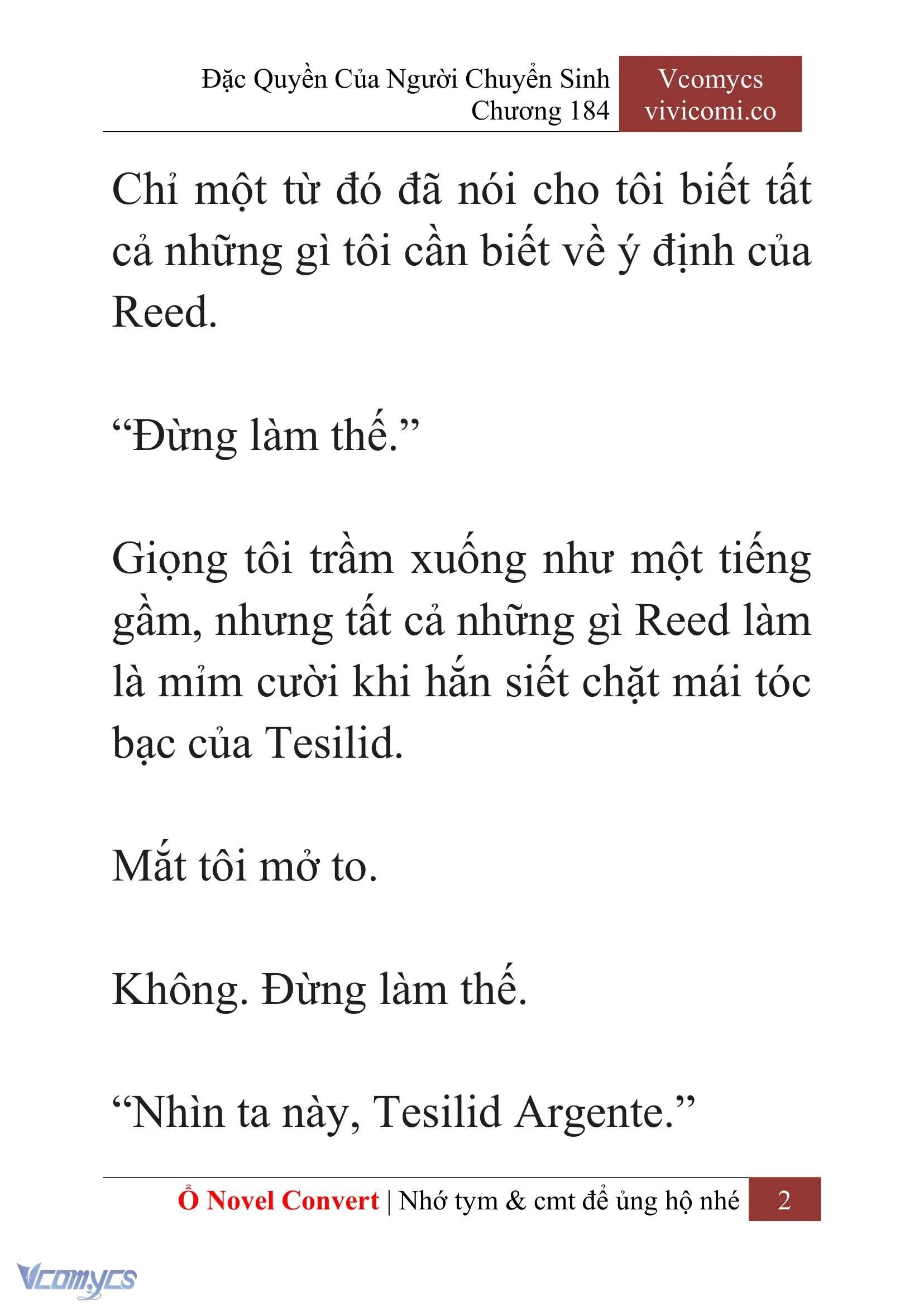 [Novel] Đặc Quyền Của Người Chuyển Sinh Chapter  184 - 5