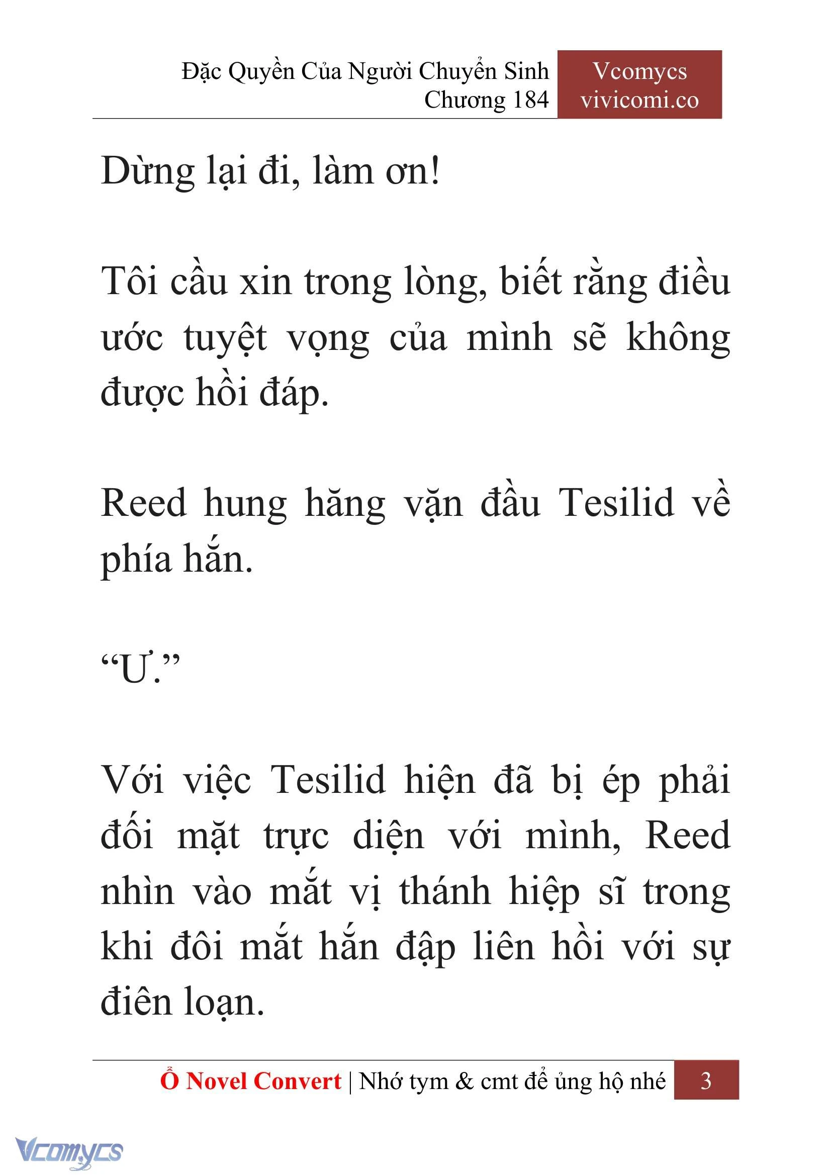 [Novel] Đặc Quyền Của Người Chuyển Sinh Chapter  184 - 6