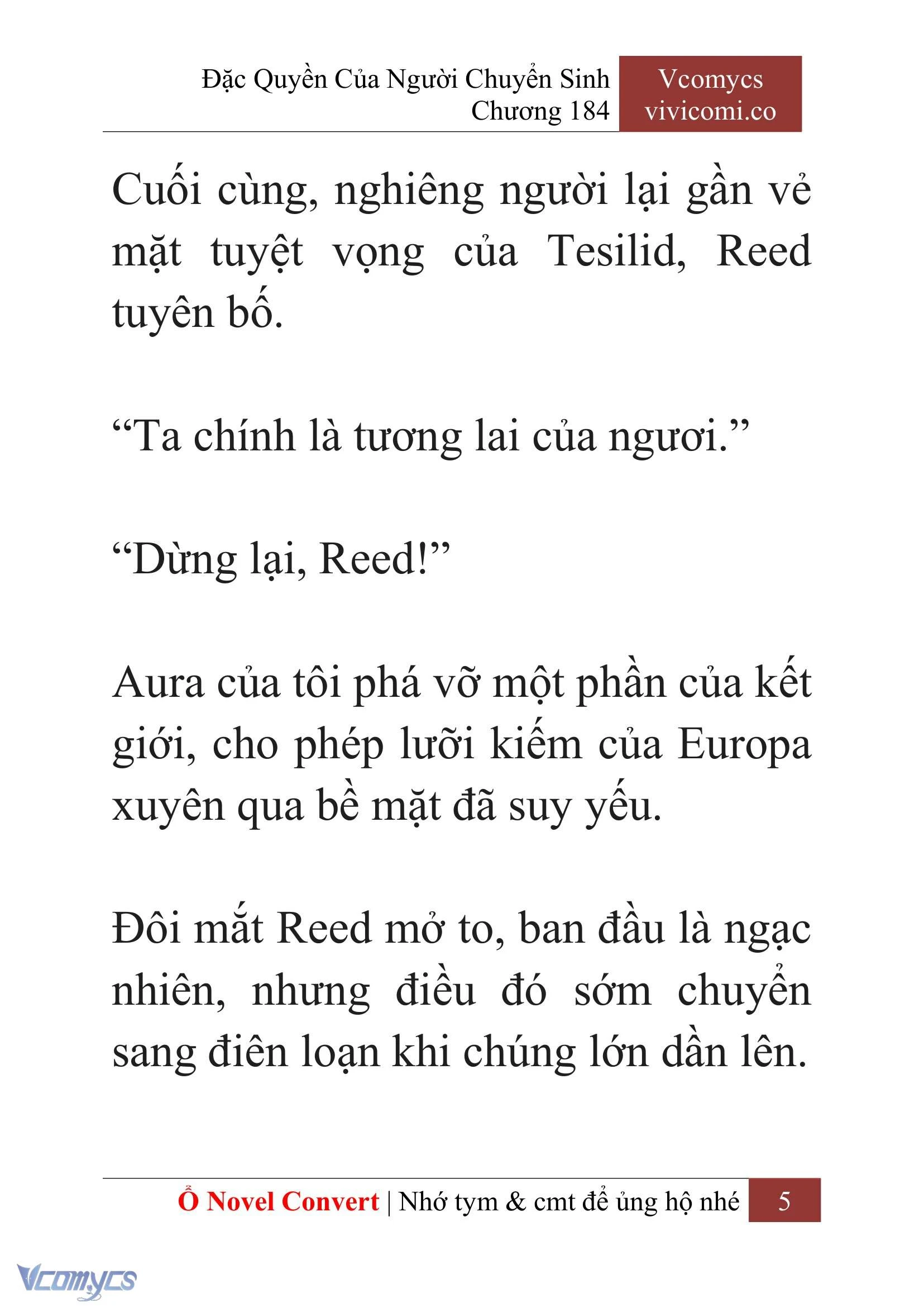 [Novel] Đặc Quyền Của Người Chuyển Sinh Chapter  184 - 8