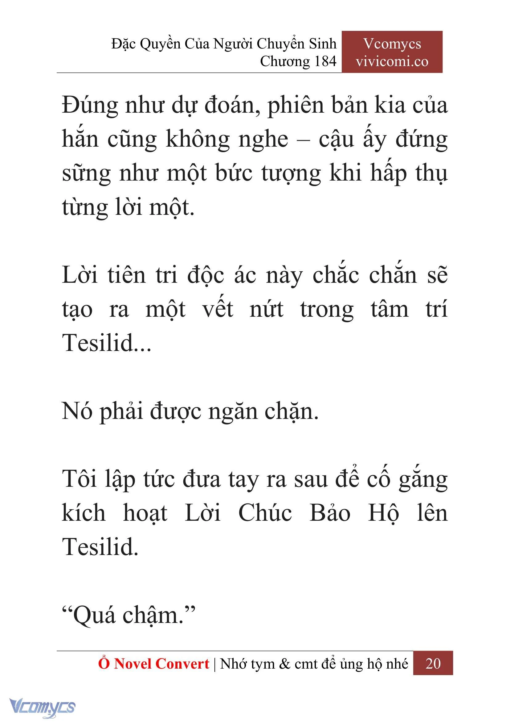 [Novel] Đặc Quyền Của Người Chuyển Sinh Chapter  184 - 23