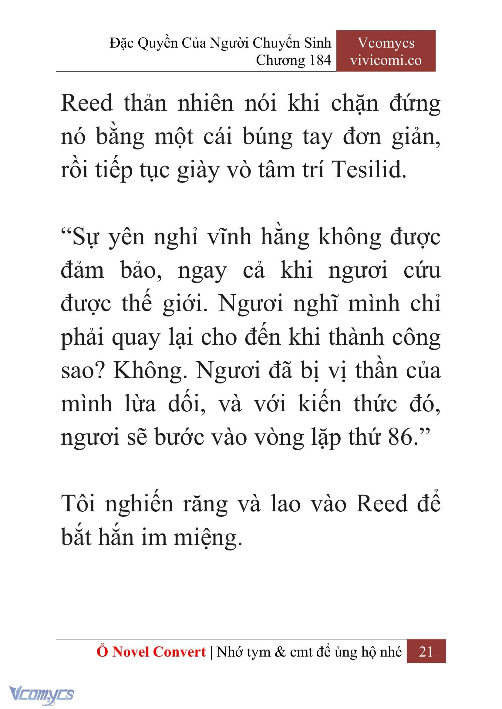 [Novel] Đặc Quyền Của Người Chuyển Sinh Chapter  184 - 24