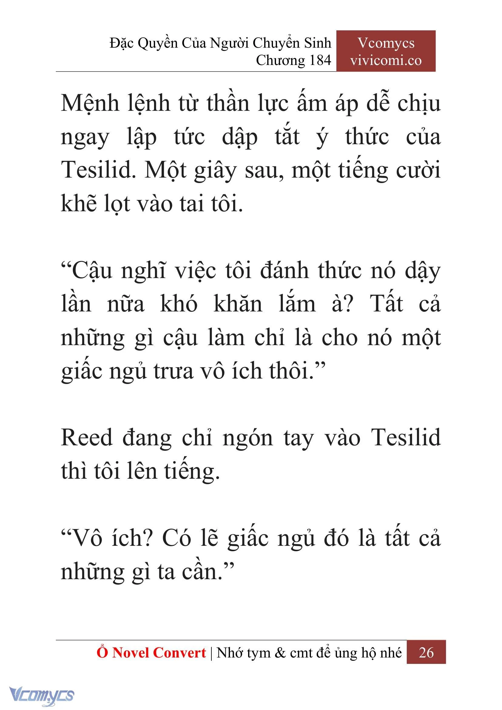 [Novel] Đặc Quyền Của Người Chuyển Sinh Chapter  184 - 29
