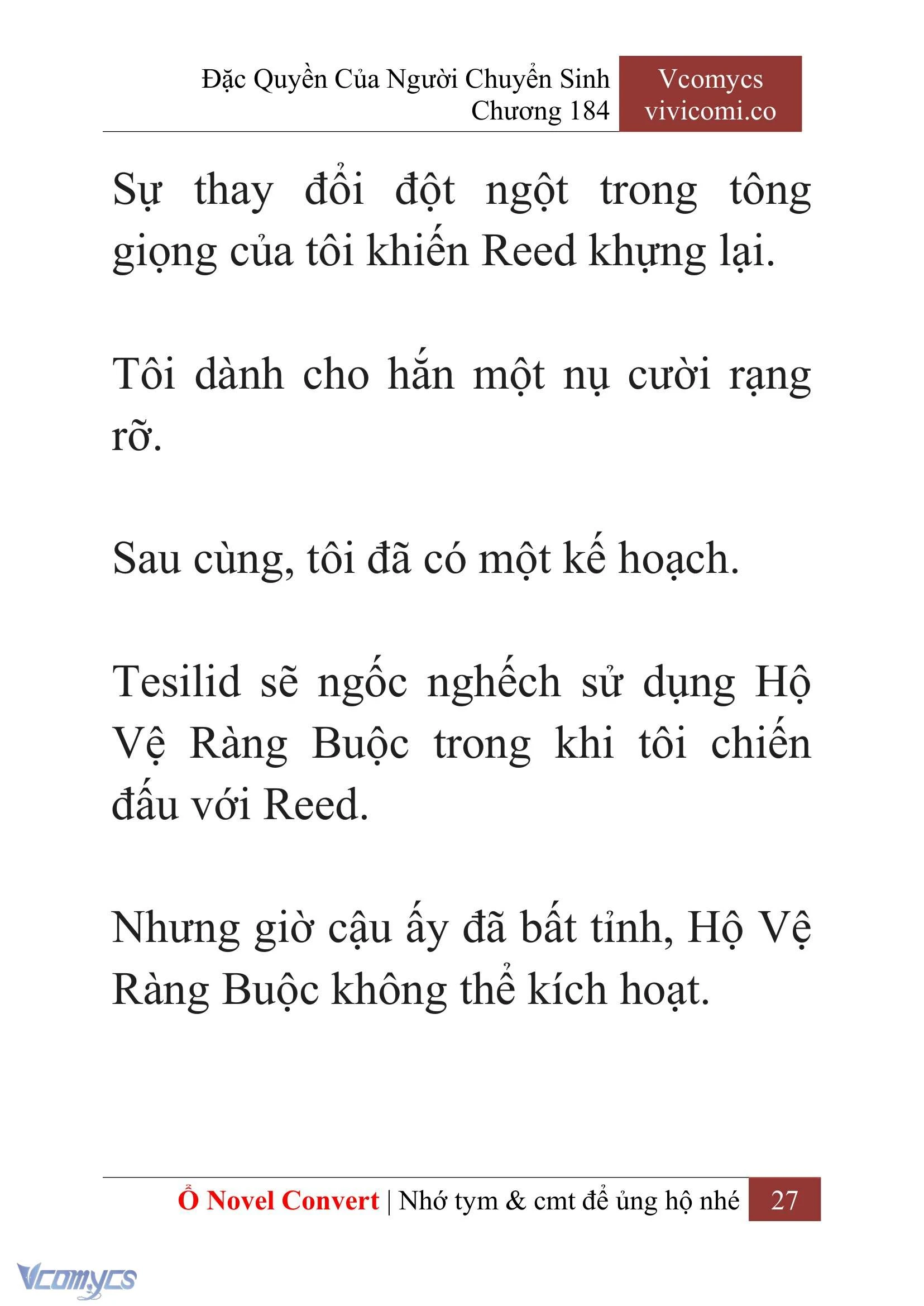 [Novel] Đặc Quyền Của Người Chuyển Sinh Chapter  184 - 30