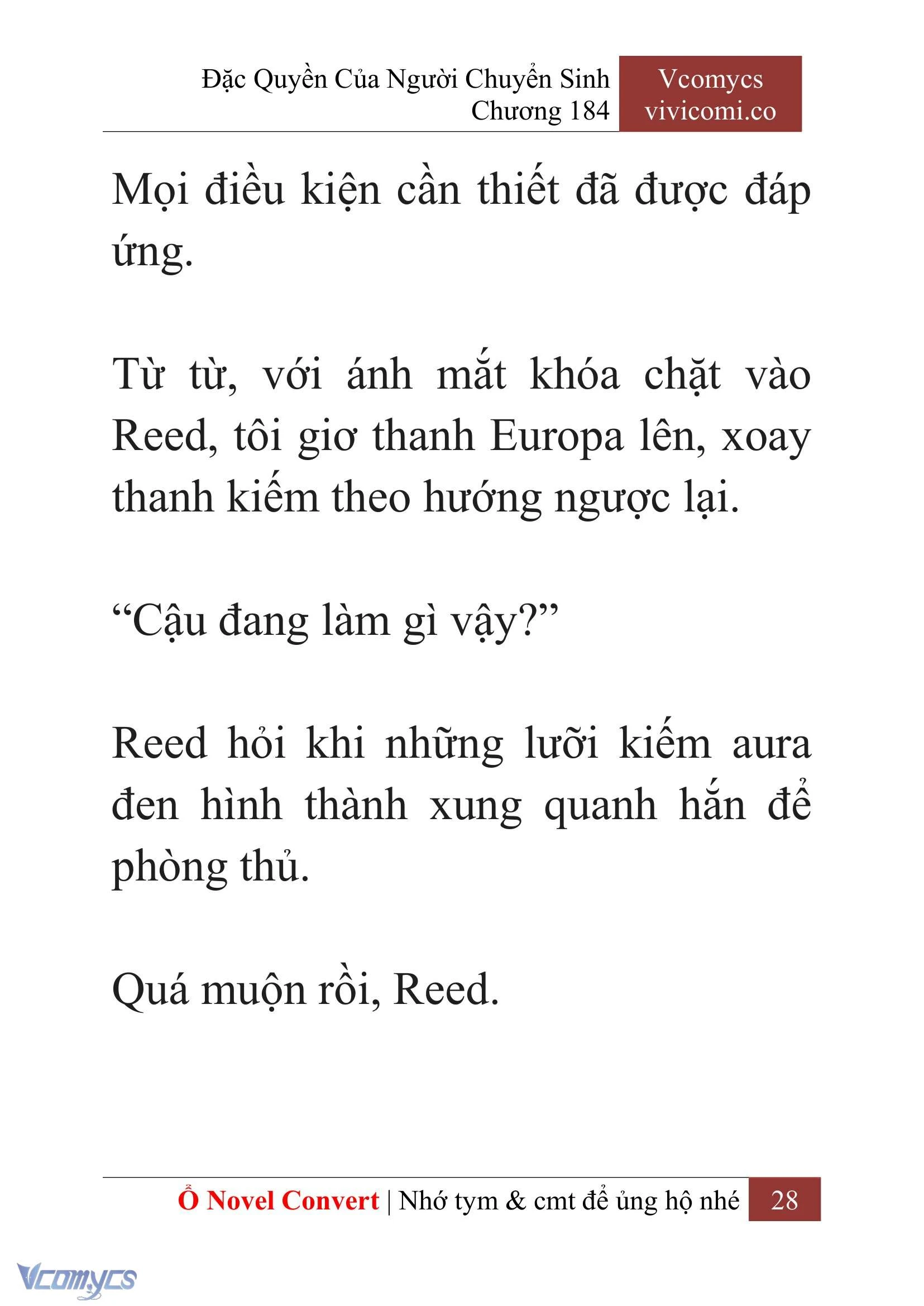 [Novel] Đặc Quyền Của Người Chuyển Sinh Chapter  184 - 31