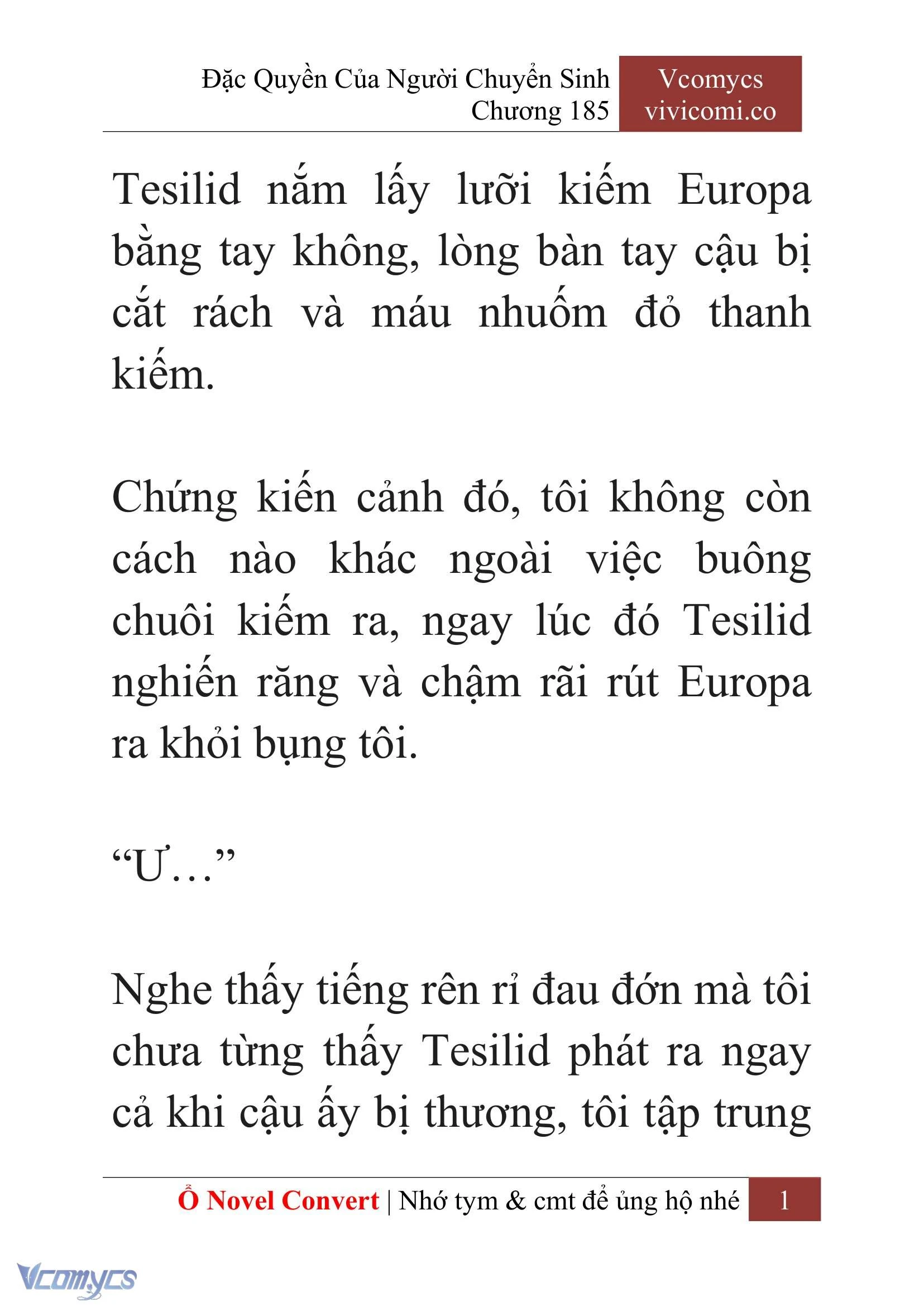 [Novel] Đặc Quyền Của Người Chuyển Sinh Chapter  185 - 4